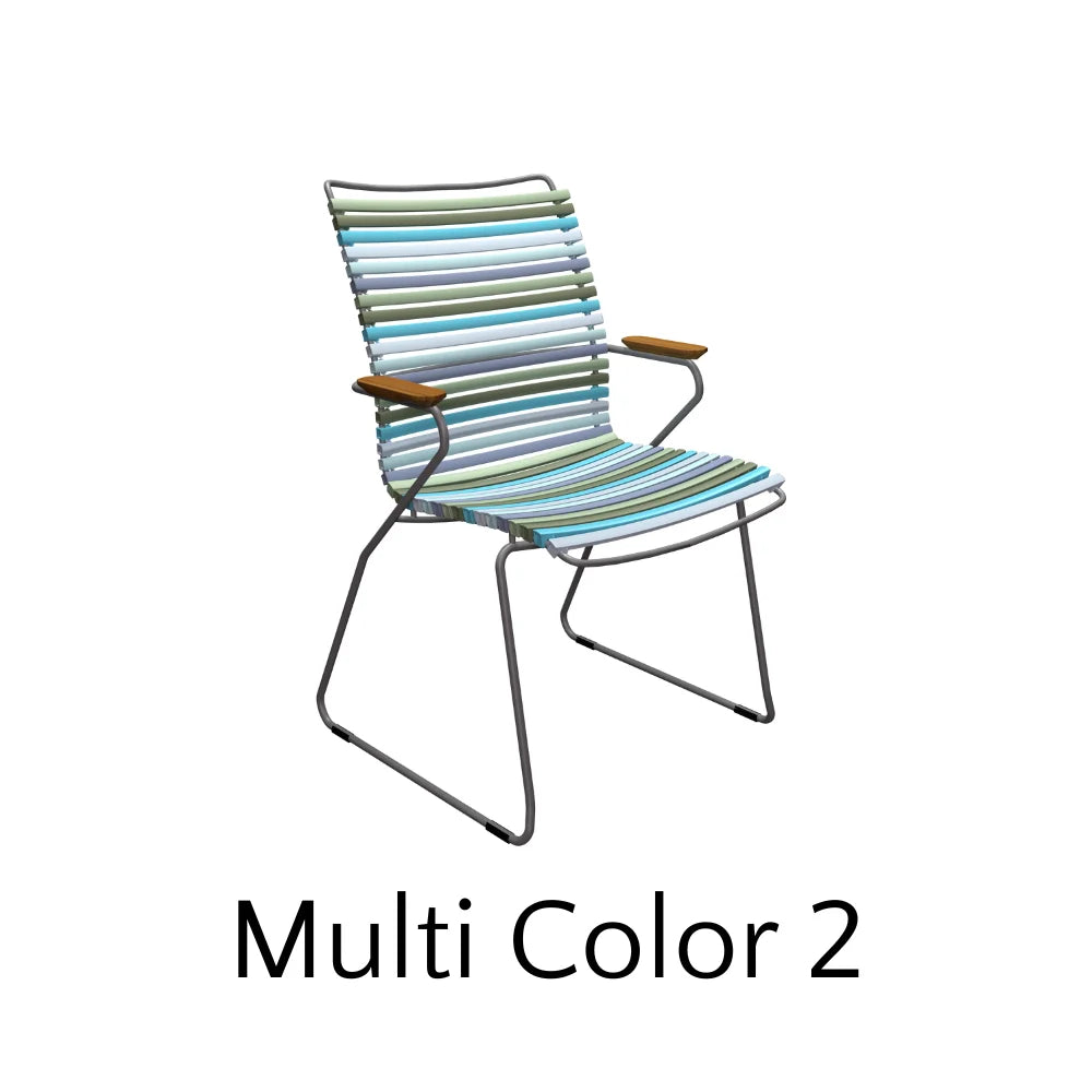 CLICK Outdoor Dining Chair with Tall Back - Patio, Garden, Poolside, and Restaurant Seating - Weather-Resistant and Comfortable for Outdoor Use