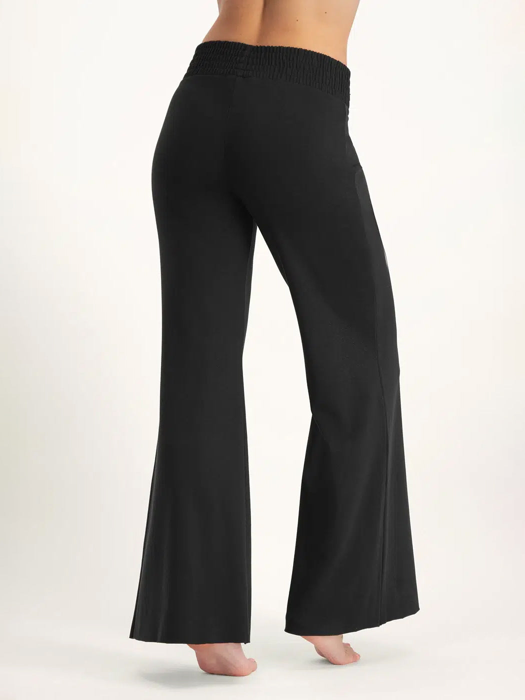 Urban Goddess Flow Wide Leg Yoga Pants - Onyx Black | High Waisted Stretchy Lounge Pants for Yoga, Pilates & Casual Wear
