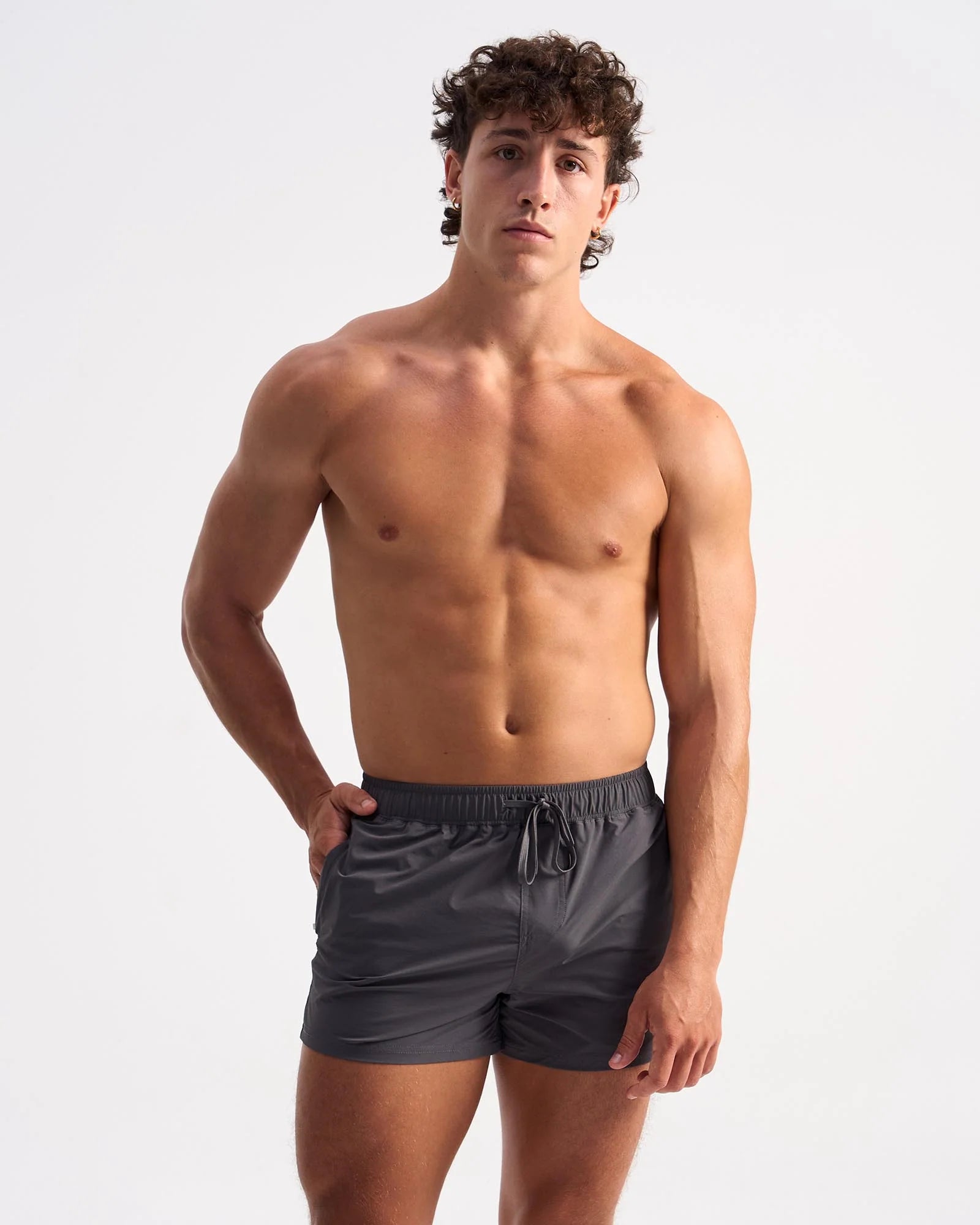 Teamm8 Bolt 3 Shorts - Men's Athletic Running Gym Workout Shorts Grey - Perfect for Jogging, Training & Casual Wear