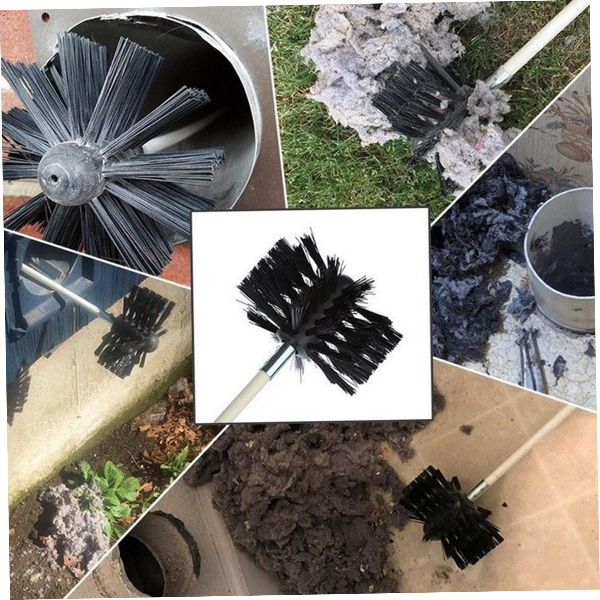 14-Piece Dryer Vent Cleaning Kit with 16-inch Bendable Brush & 4-inch Quick Connect Head - Chimney Sweep & Lint Removal Tool for Efficient Home Maintenance (Ideal for Dryer, HVAC, and Chimney Cleaning)