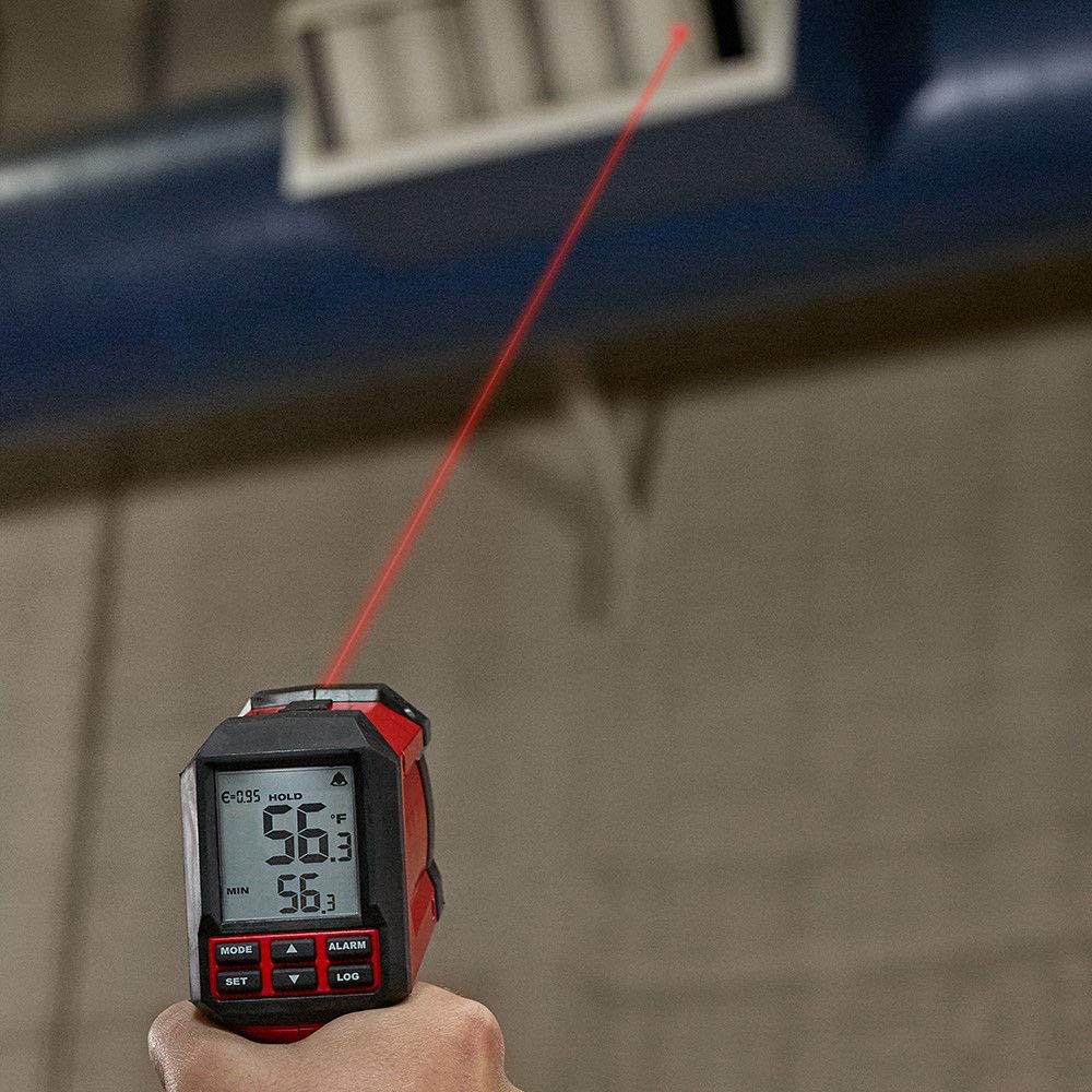 Milwaukee 2269-20 30:1 Infrared Contact Temperature Gun - Digital Laser Thermometer for HVAC, Cooking, Automotive & Industrial Use