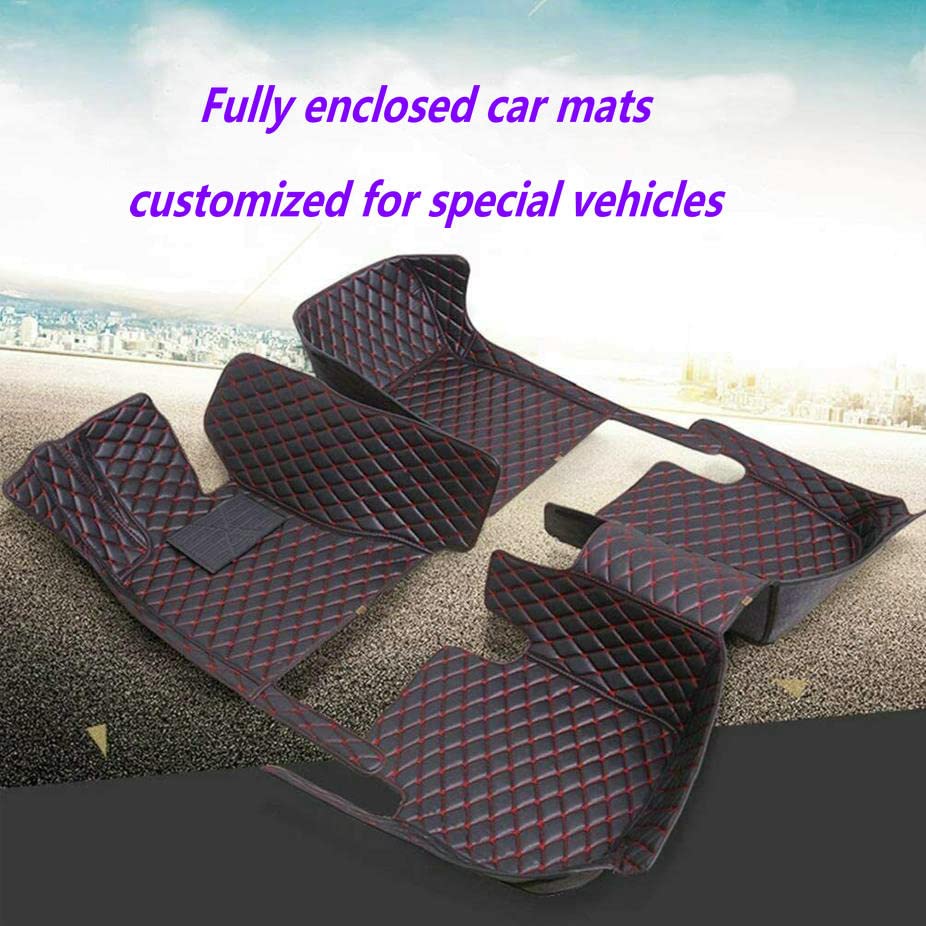 Premium Custom Car Floor Mats - Universal Fit for 95% Sedan, SUV & Coupe | All-Weather Full Coverage Protection | Non-Slip Leather Floor Liners (Green) | Perfect for Daily Commute, Road Trips & Extreme Weather Conditions