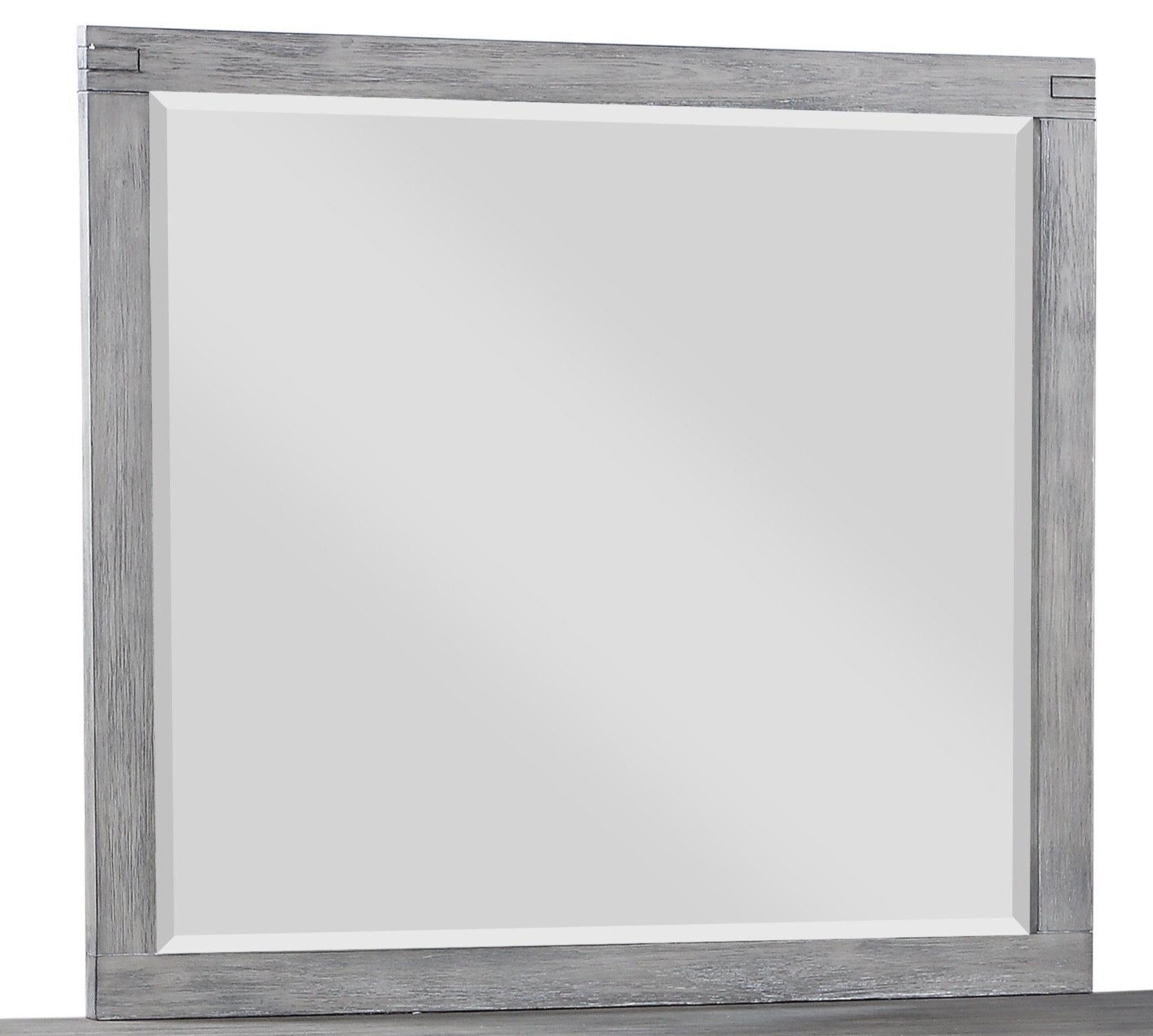 Copeland Mirror - Wire Brushed Grey Wall Mirror - Modern Farmhouse Decor for Living Room, Bedroom & Entryway