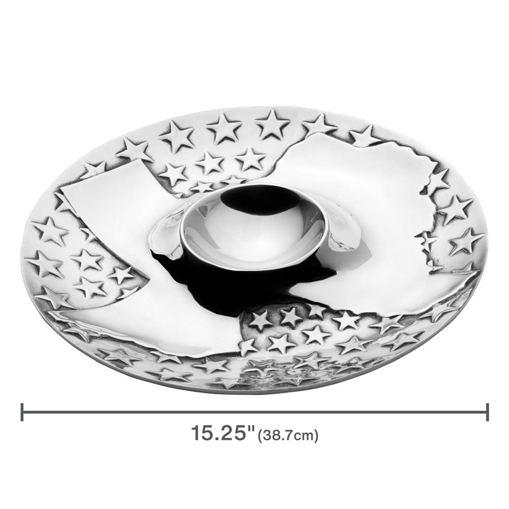 Texas Shaped Chip and Dip Serving Bowl with Stars - Perfect for Game Day, Parties, and Texas-Themed Events