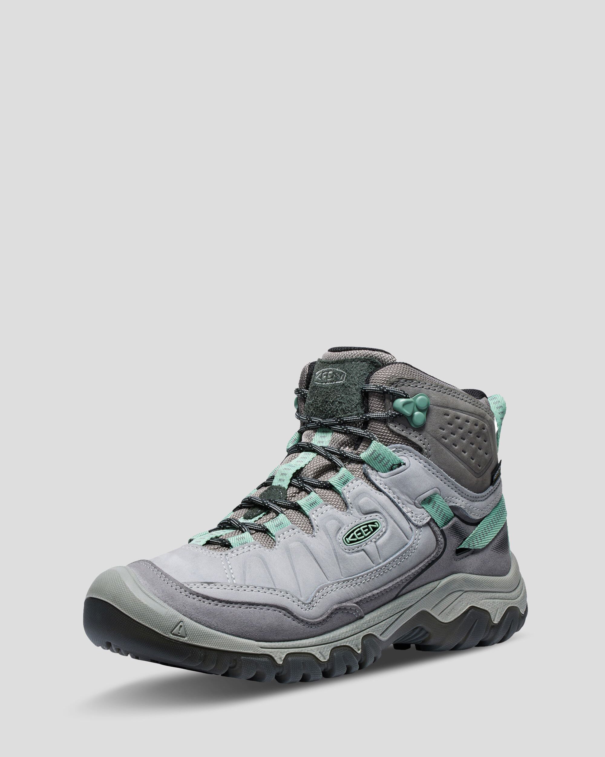 Keen Targhee IV Waterproof Hiking Boots for Women - Alloy/Granite Green - Lightweight & Durable for Trail Hiking, Backpacking & Outdoor Adventures
