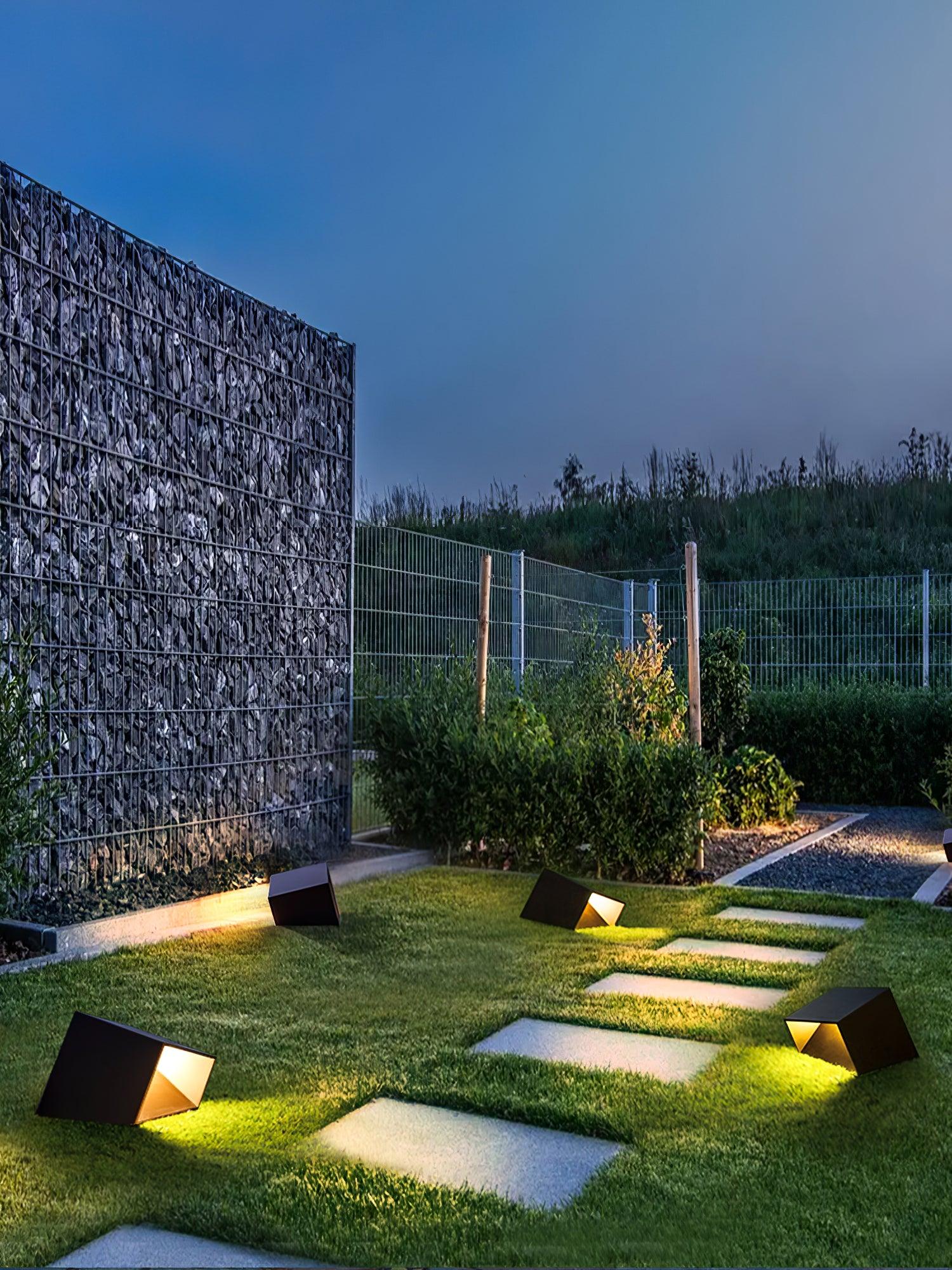 Solar Powered LED Cube Garden Lights - Waterproof Outdoor Landscape Lighting for Patio, Yard, Pathway, Deck (Set of 6) | Perfect for Backyard Decor, Garden Accent & Evening Ambiance