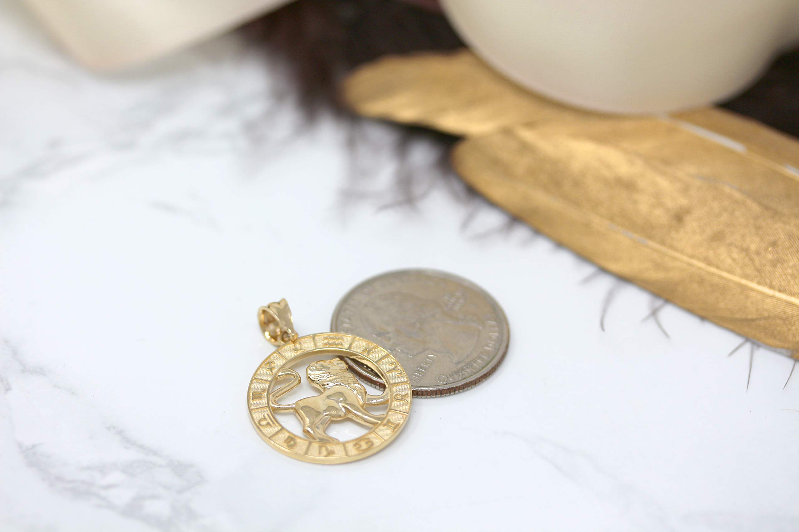 10K Yellow Gold Zodiac Pendant Necklace - Elegant Horoscope Jewelry for Women, Perfect Gift for Birthday, Anniversary & Everyday Wear
