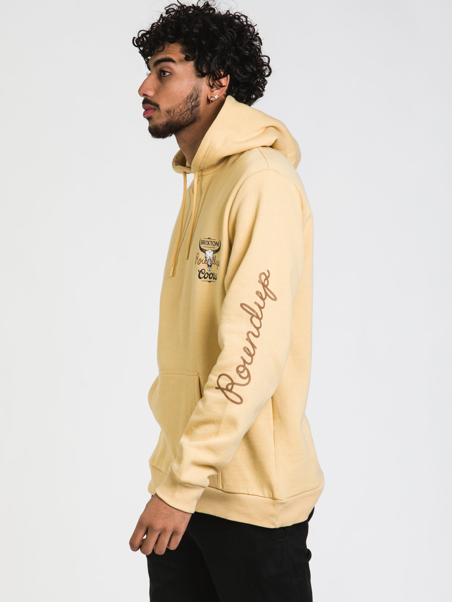 Brixton Coors Roundup Pullover Hoodie for Men - Soft Fleece Sweatshirt with Kangaroo Pocket - Perfect for Casual Wear, Outdoor Activities, and Layering in Cool Weather