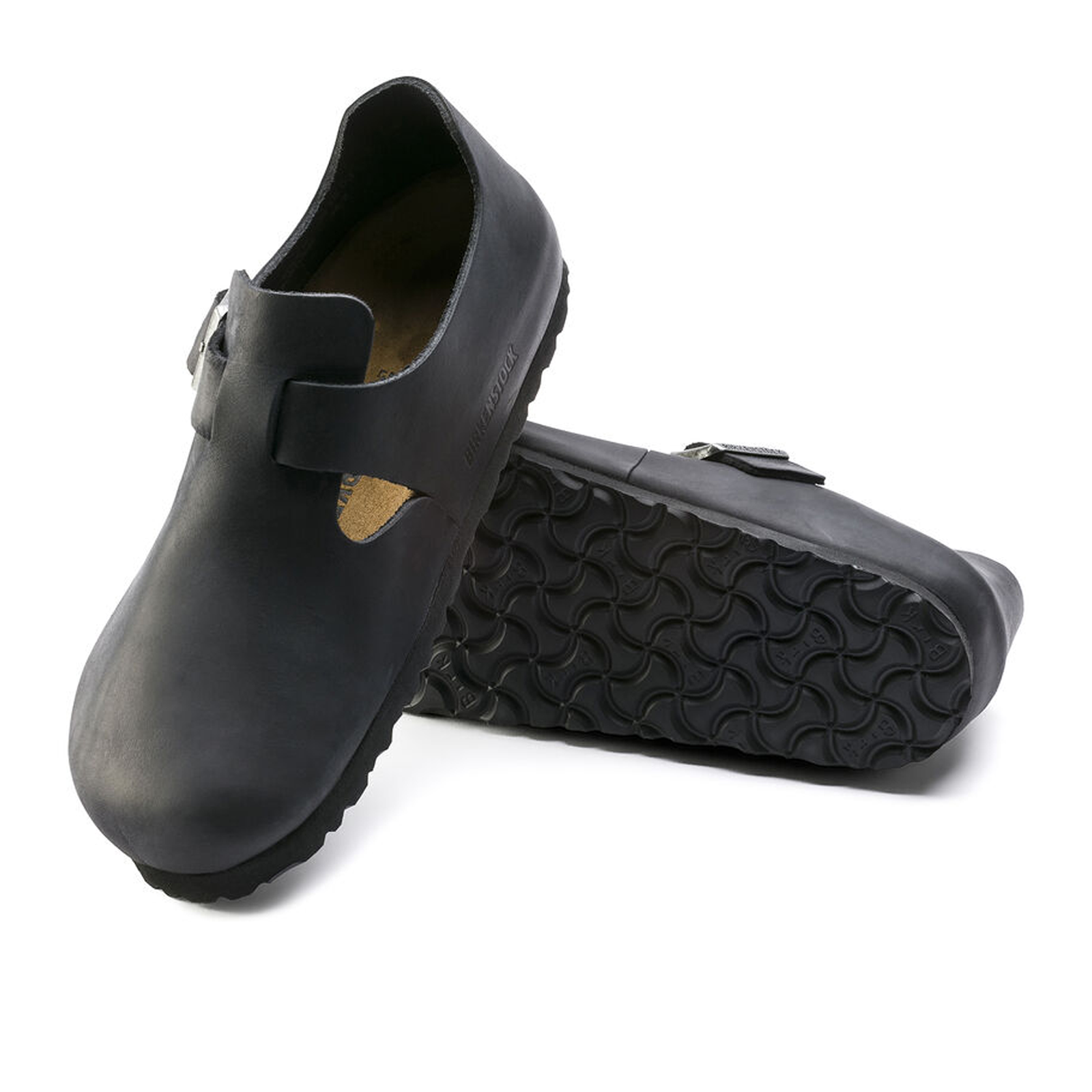Birkenstock London Clog (Unisex)   Black Oiled Leather