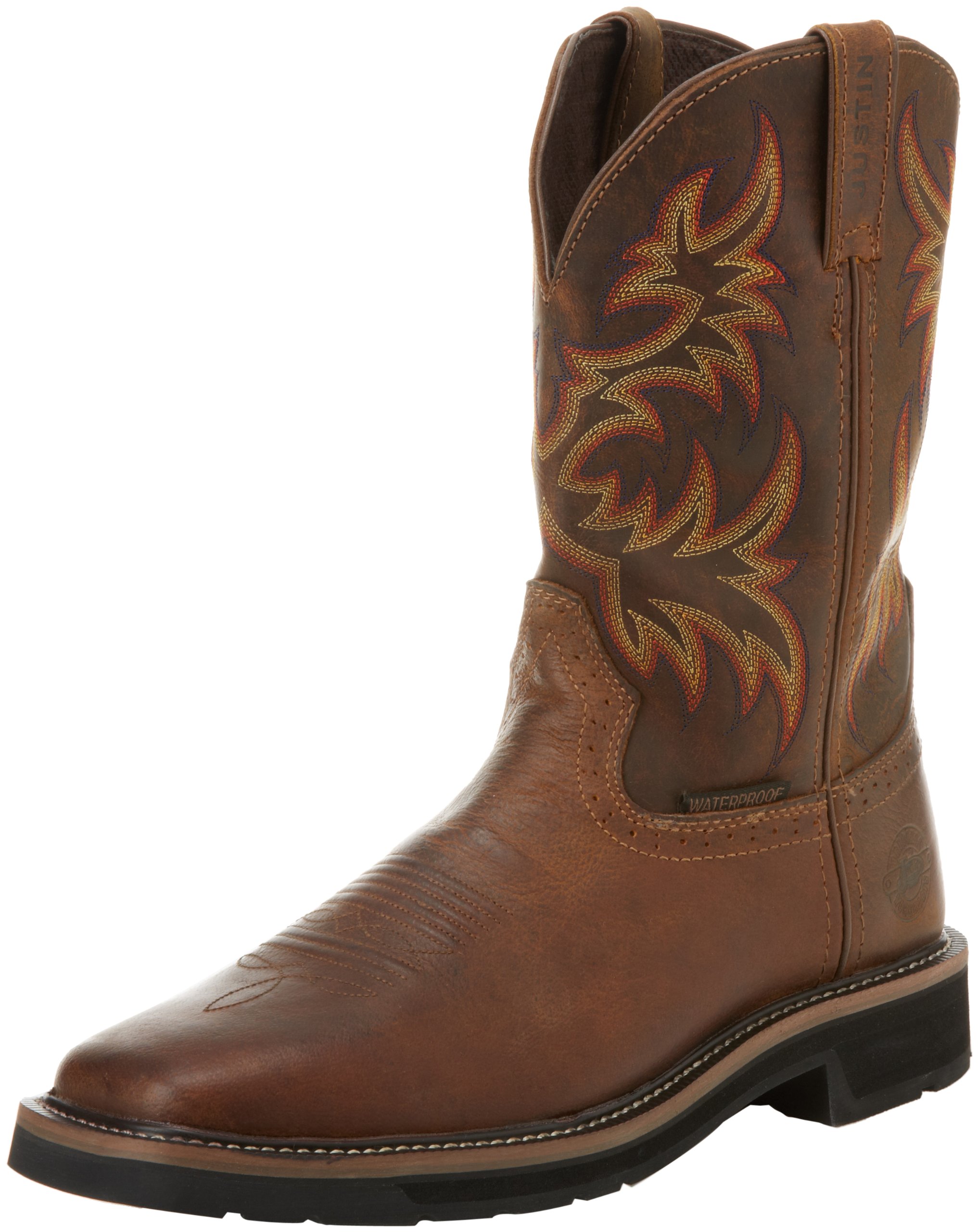 Justin Original Work Boots for Men - Stampede-M Steel Toe Work Boots, Durable & Comfortable for Construction, Landscaping & Outdoor Work