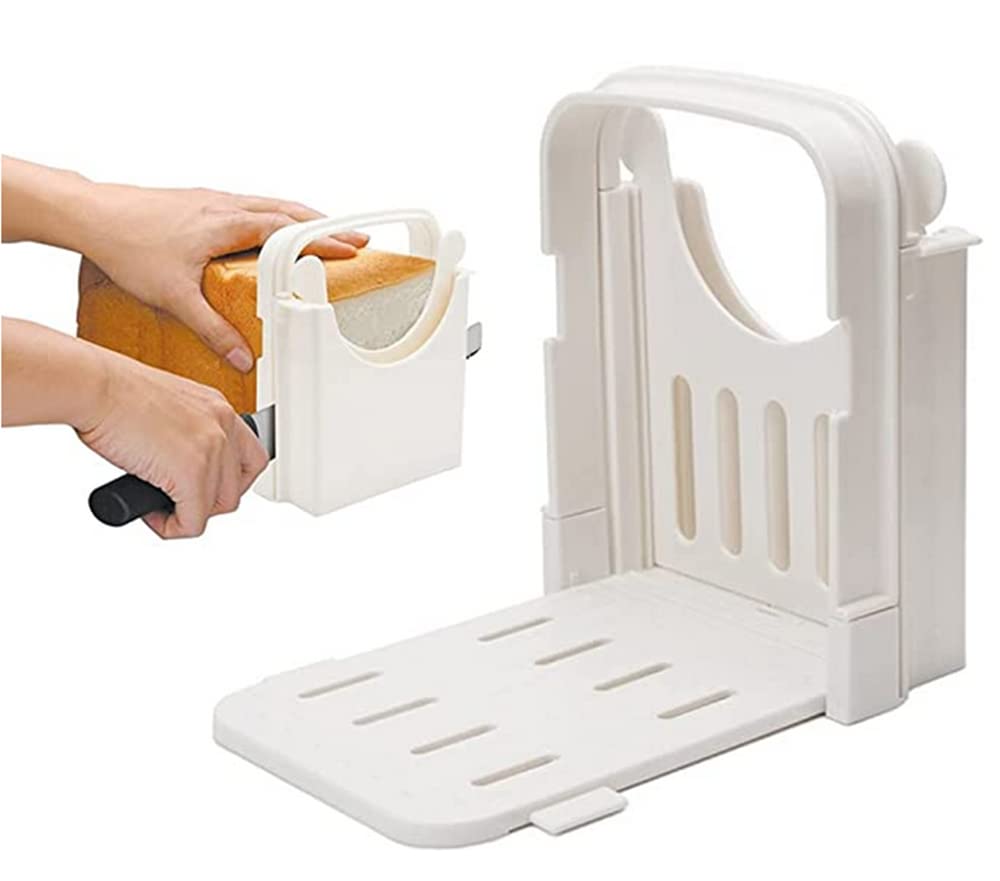 NatureMan Adjustable Bread Slicer Machine - Foldable Loaf Cutter for Homemade Bread, Bagels, Toast & Sandwiches | Perfect for Kitchen, Camping & Small Space Storage