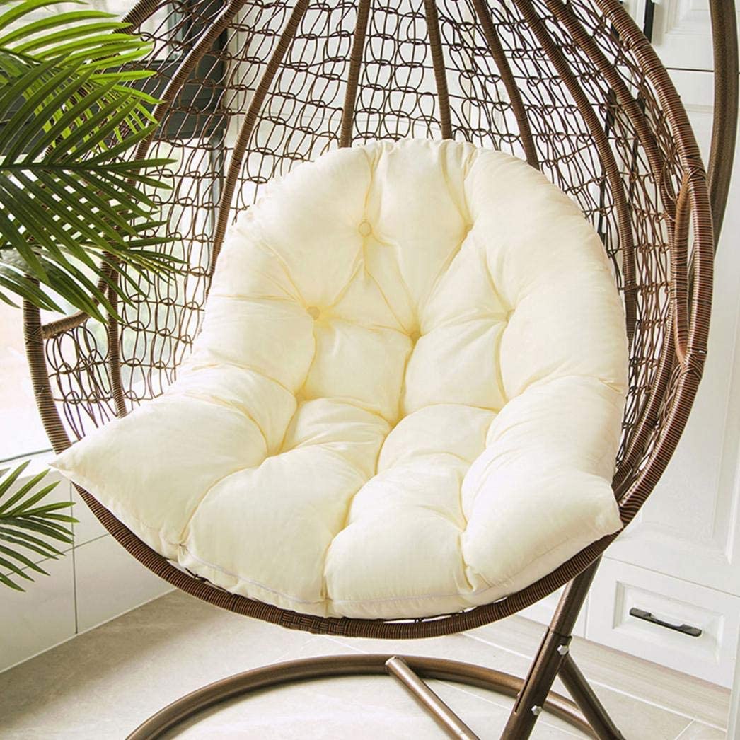 **Hanging Basket Seat Cushion - Indoor/Outdoor Swing Hammock Chair Cushion Replacement - Soft Thick Back Pillow for Patio Garden Swing Chair - Perfect for Relaxing in Backyard, Porch, or Balcony**