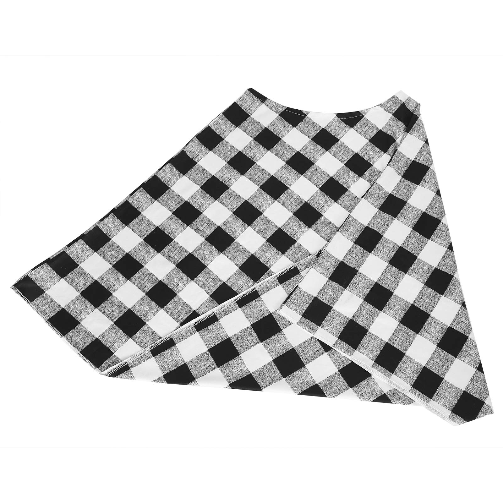 Breathable Nursing Scarf - Lightweight Baby Car Seat Cover & Stroller Cover - Black and White Grid Maternity Scarf for Breastfeeding, Infant Protection & Fashion - Perfect for Nursing Moms On-The-Go