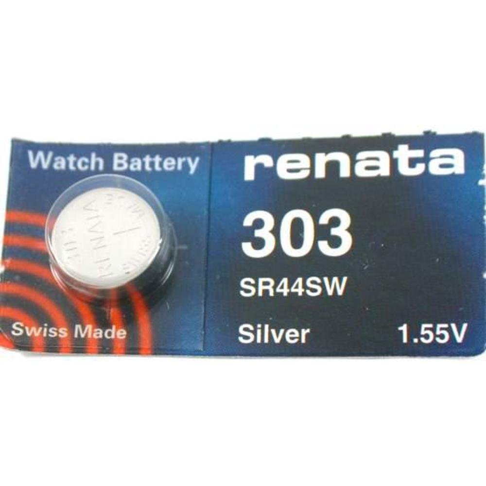 Renata 303 SR44SW Silver Oxide Watch Battery - Long Lasting Power for Watches, Calculators & Medical Devices - 10 Pack