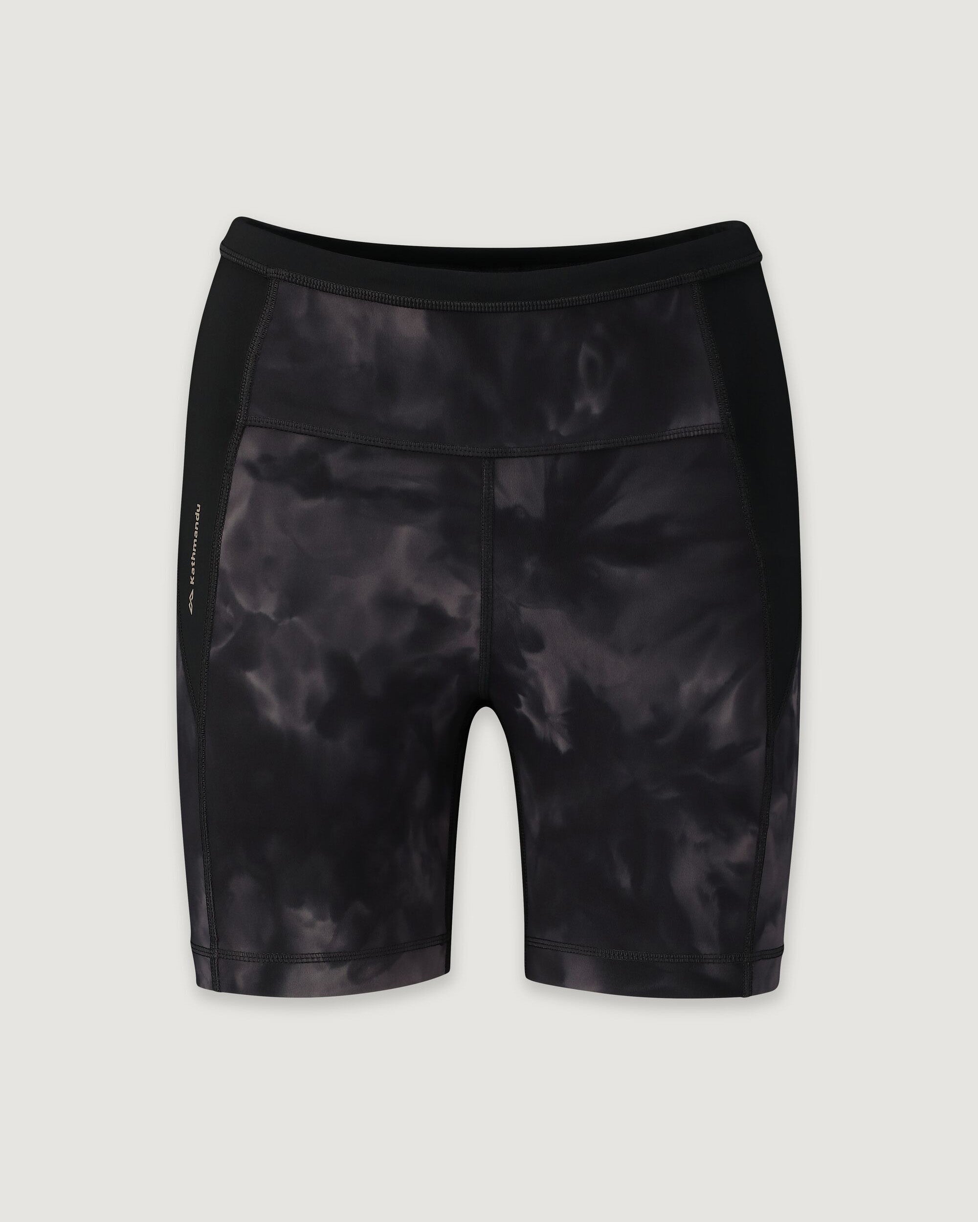 WELL.DER.NESS Women's High-Waisted Yoga Shorts - Light Quartz Sunburst Print Workout Running Gym Activewear for Women | Perfect for Yoga, Pilates & Summer Outdoor Activities
