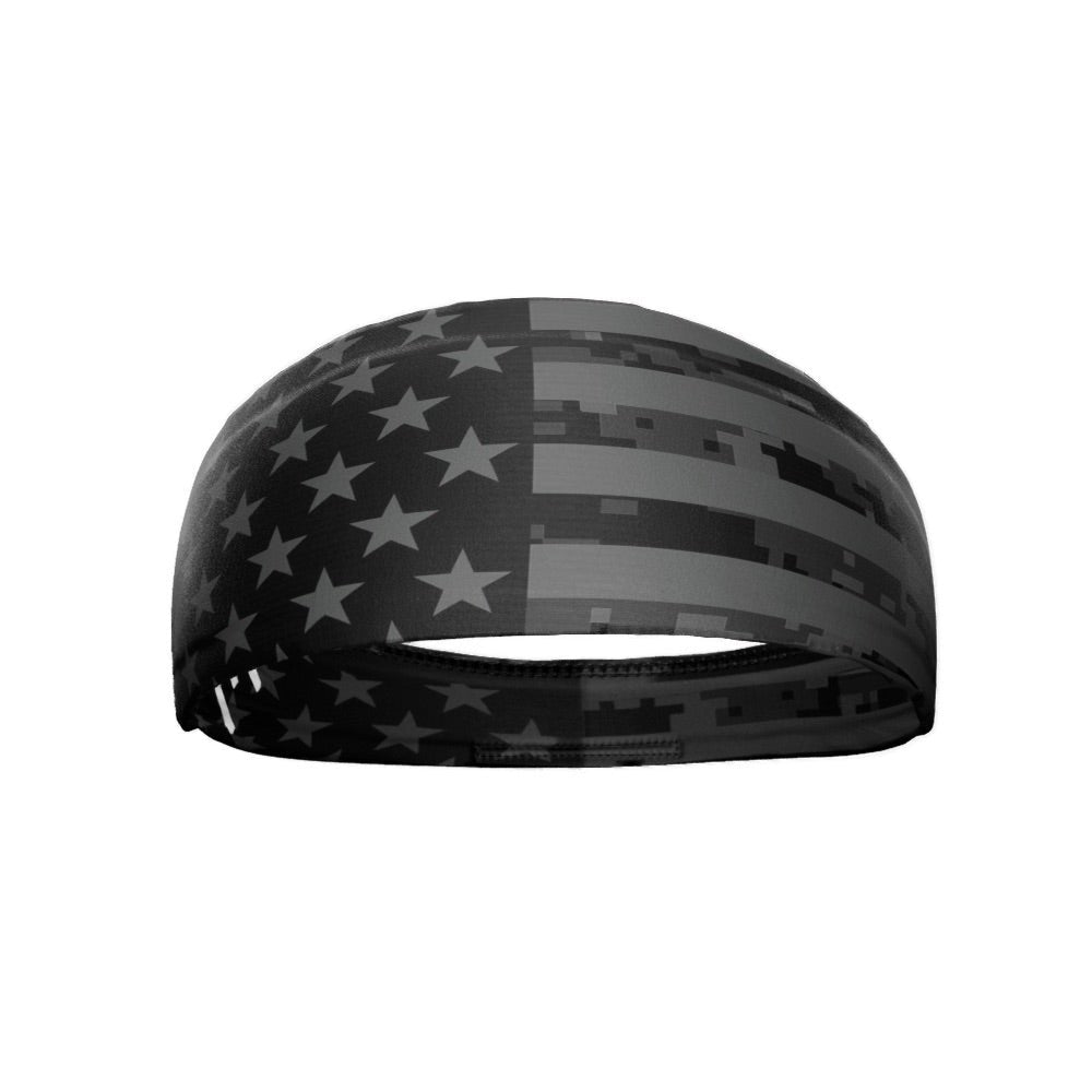 Shadow USA Flag 2.0 Headband - Patriotic Sweatband for Running, Workouts & Sports - American Flag Design Head Wrap for Men & Women
