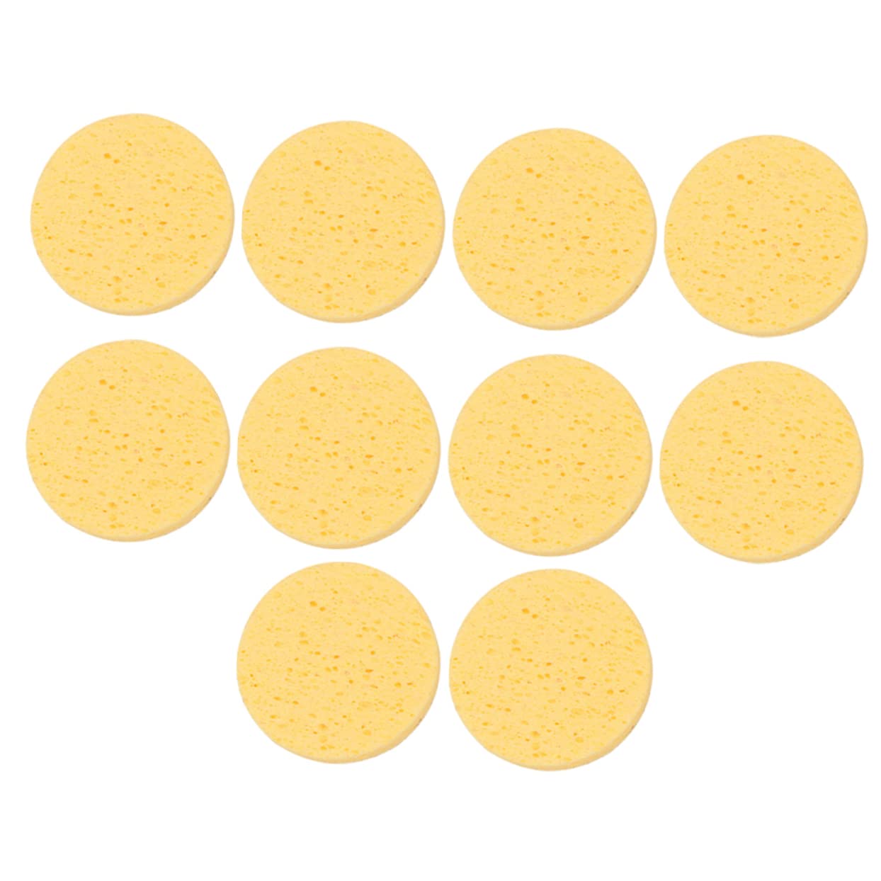FOMIYES 5 Sets Water Activated Makeup Sponges - Gentle Cellulose Facial Cleansing Sponges (50pcs) for Flawless Blending & Foundation Application | Perfect for Daily Makeup, Travel & Professional Use
