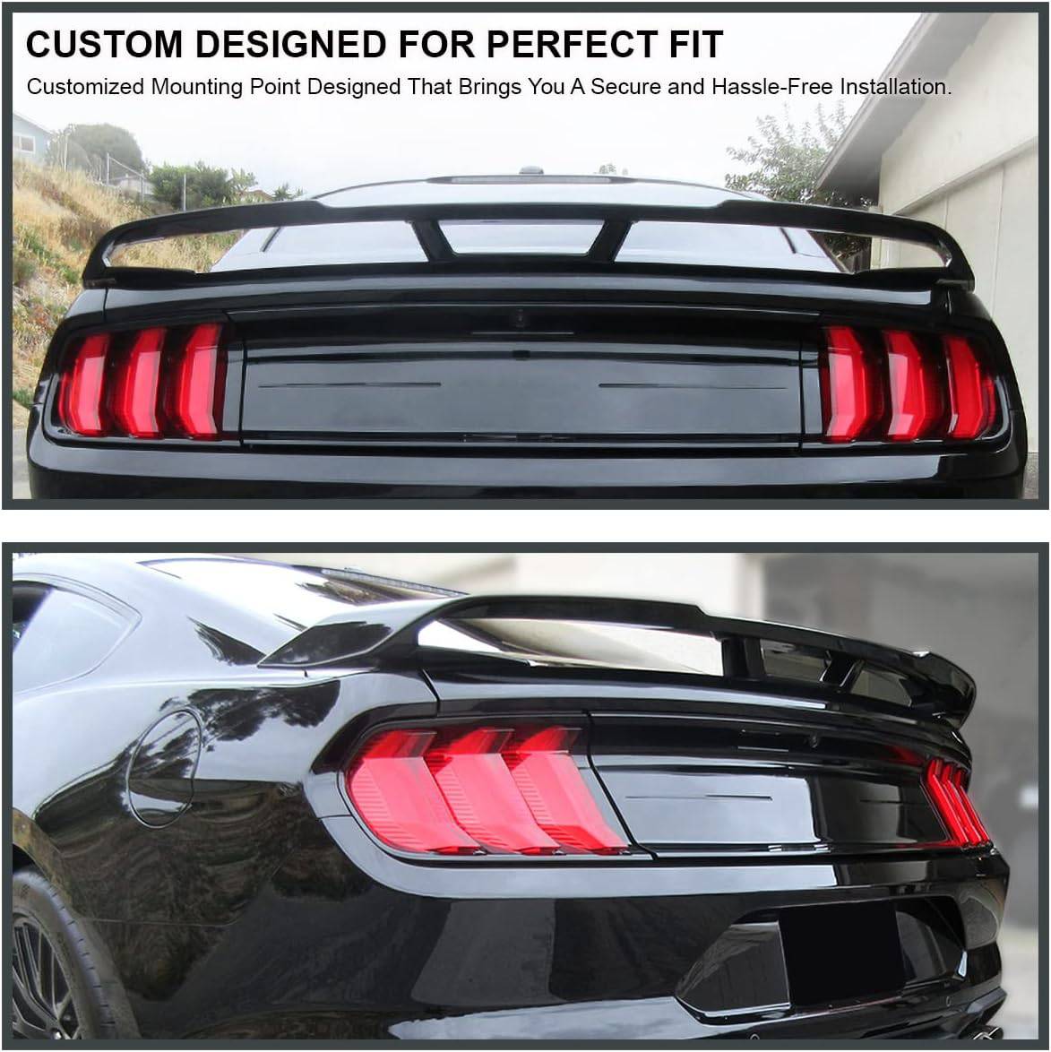 2015-2023 Ford Mustang Coupe TP Style ABS Spoiler Wing - High Performance Rear Spoiler for Mustang GT/ECOBOST - Perfect for Racing & Street Style Enhancement