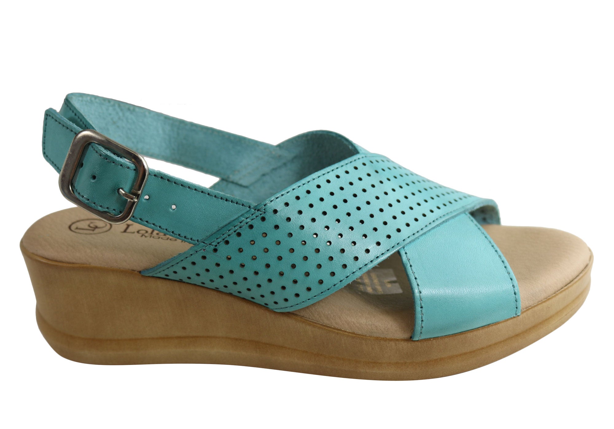 Lola Canales Eden Women's Comfort Leather Wedge Sandals - Handmade in Spain - Perfect for Summer, Beach & Casual Outings