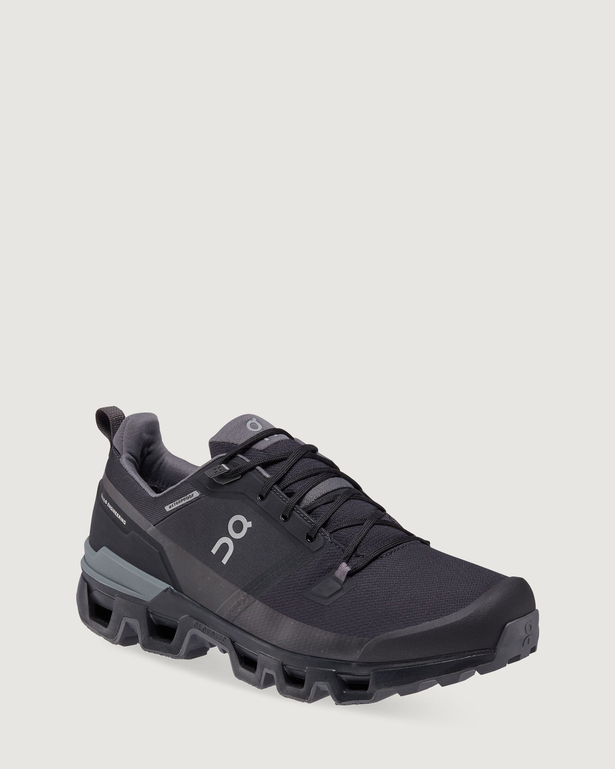 Men's On Cloudwander Waterproof Hiking Shoes - Black/Eclipse - Lightweight Trail Running Shoes for Outdoor Adventures & Mountain Trekking