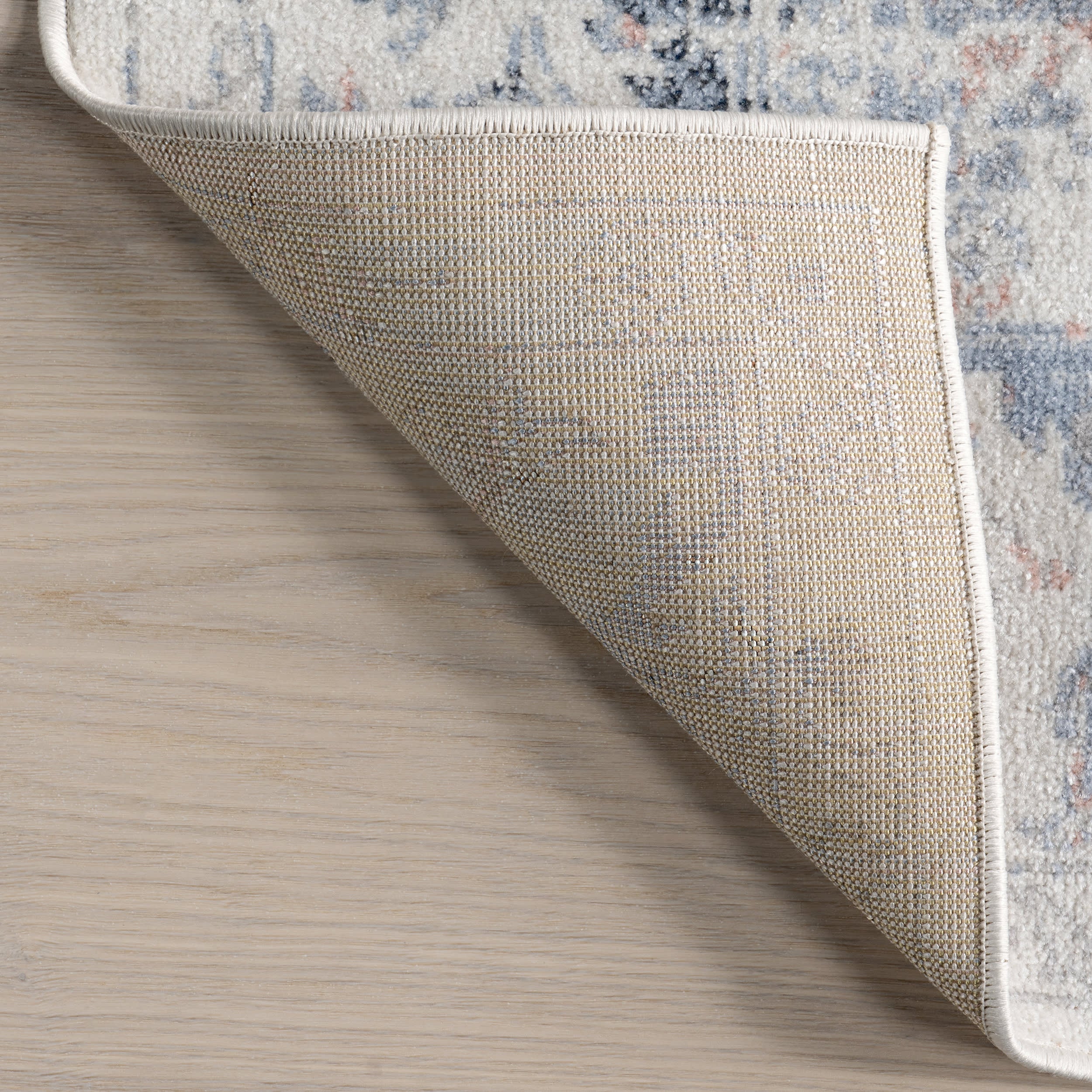 Charlisa Washable Faded Snowflake Rug - Blue Non-Slip Area Rug for Living Room, Bedroom, Nursery | Winter Home Decor & Cozy Floor Mat