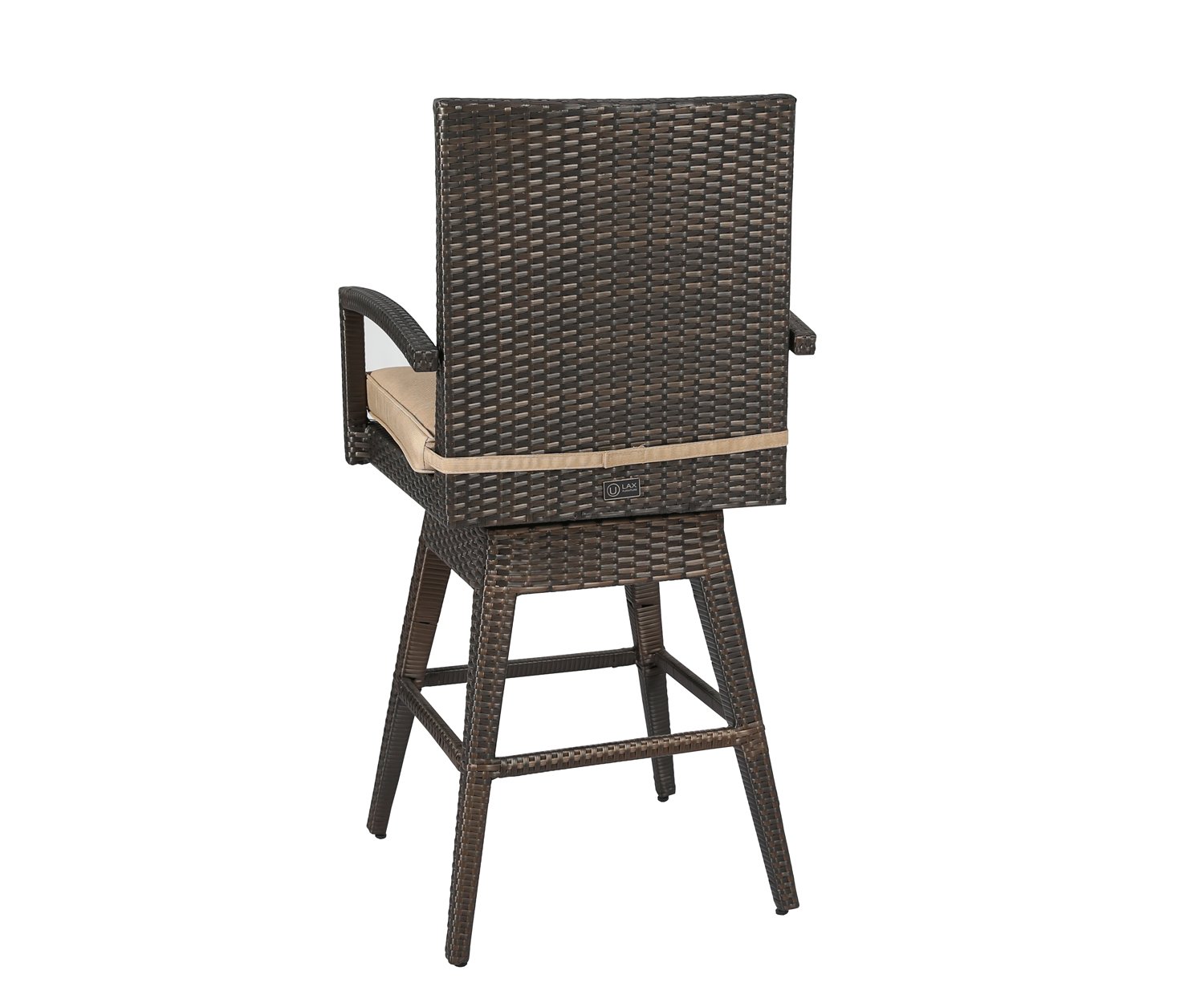 Premium Outdoor Wicker Bar Stools - Weather-Resistant Patio Bar Height Stools for Backyard, Poolside & Deck - Set of 2 Modern Rattan Counter Stools for Outdoor Entertaining