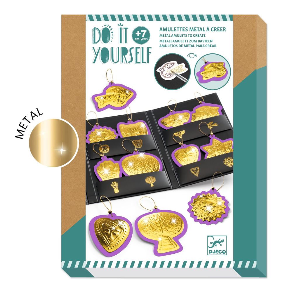 DIY Metal Amulets Jewelry Making Kit - Handcrafted Pendant Craft Set for Teens & Adults | Perfect for Gift Giving, Art Projects & Creative Jewelry Design