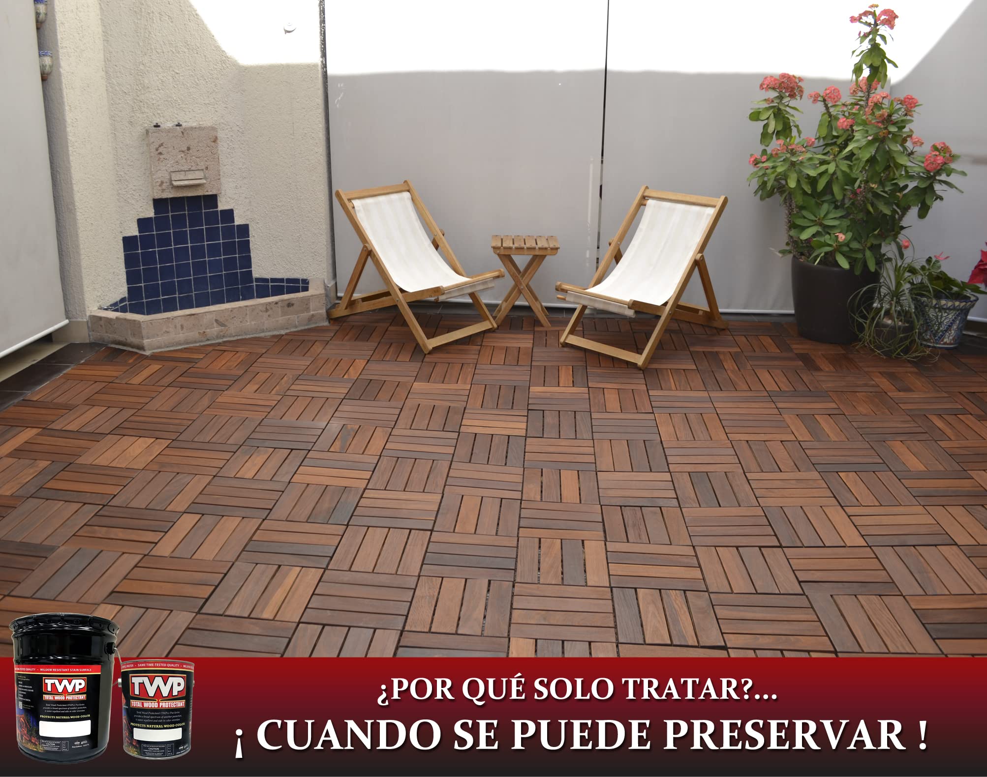 AMTECO INC TWP-100-5 5 Gallon Clear Extension Oil Stain - Premium Wood Finish for Decks, Fences & Outdoor Furniture - Waterproof & UV Resistant Protection