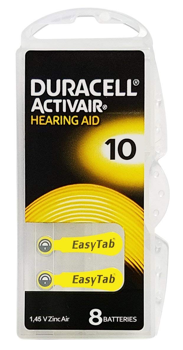 Duracell Activair Size 10 Hearing Aid Batteries - 128 Pack | Long-Lasting Zinc Air Power for Hearing Devices | Perfect for Travel, Daily Use & Emergency Preparedness