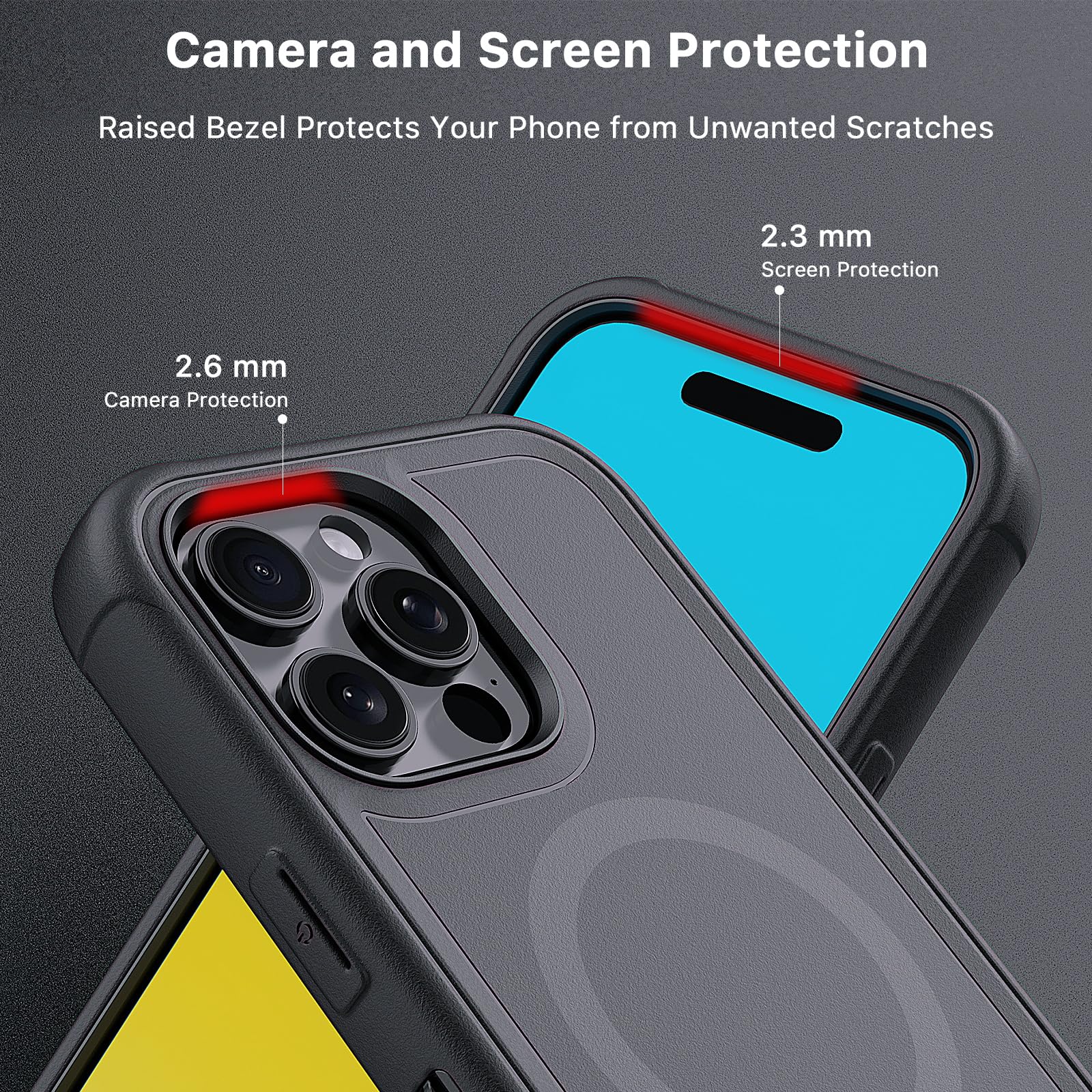 M MYBAT PRO Maverick Series iPhone 16 Pro Max Case with Belt Clip Holster - Magsafe Compatible, Anti-Drop & Shockproof Protection, Includes Screen Protector & 360° Rotating Kickstand (Heavy Duty, Black) - Perfect for Outdoor Activities, Construction Work, and Extreme Sports