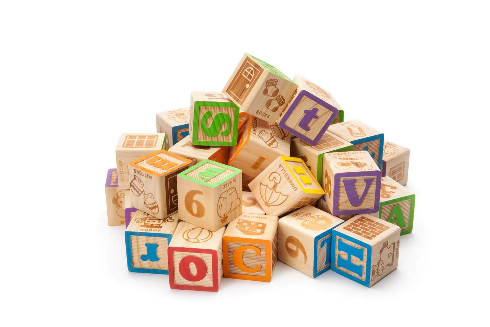 Jumbo Wooden ABC Blocks for Toddlers - 40Pcs Alphabet & Number Learning Toys for Baby Shower & Early Education