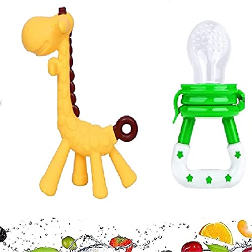 Giraffe Teether + Gr Food Nibbler
