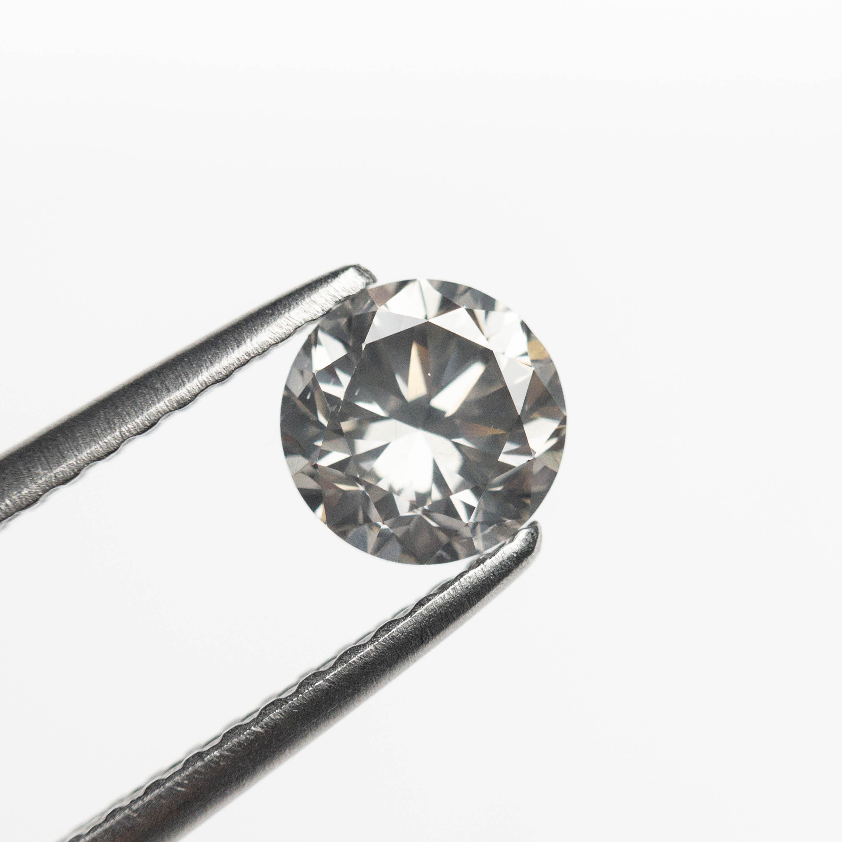0.70ct Fancy Grey Round Brilliant Cut Diamond - 5.34x5.33x3.57mm (18968) | 18K Gold Engagement Ring | Perfect for Anniversary Gifts & Proposal Jewelry