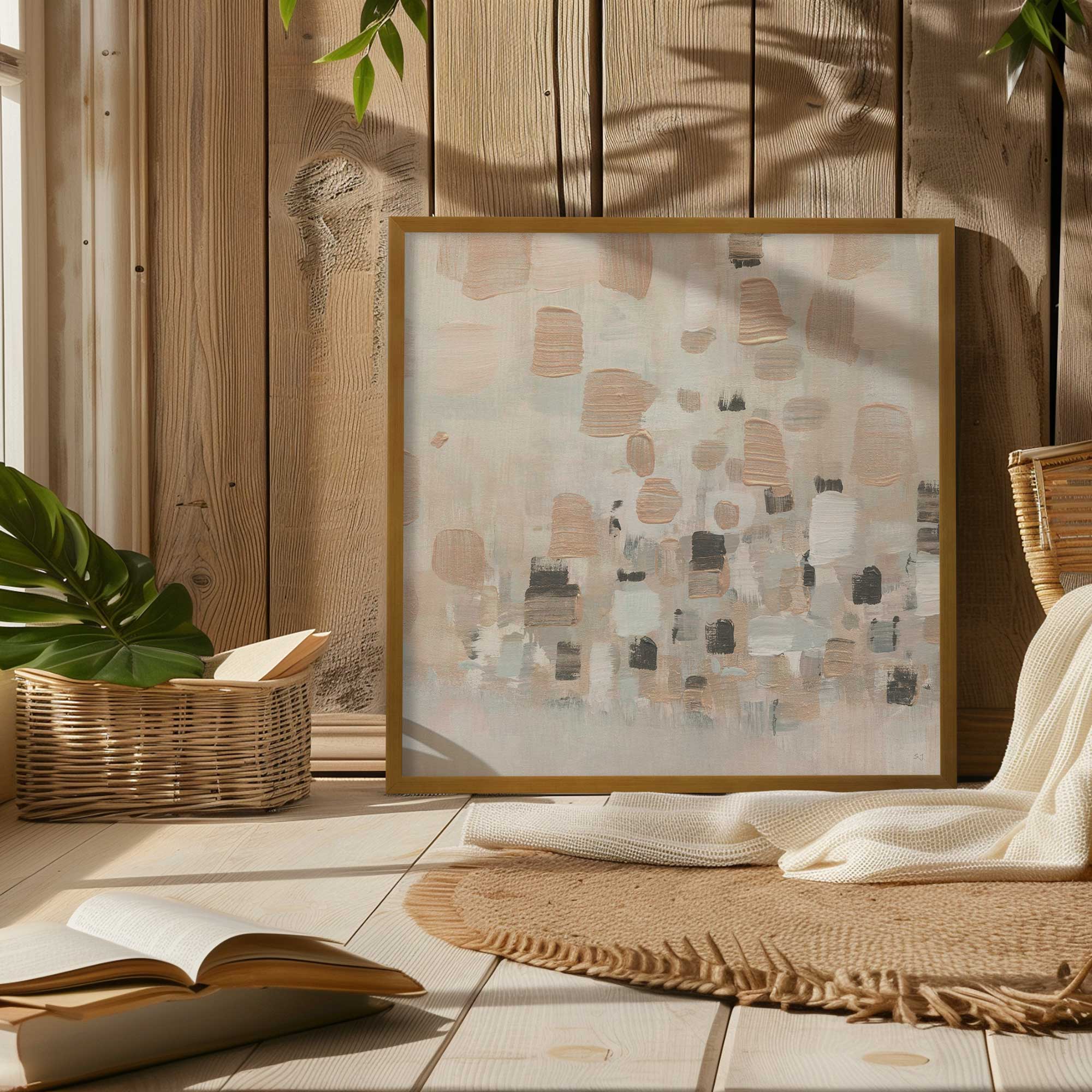 Earthen Harmony Abstract Print Wall Art - Modern Boho Home Decor for Living Room, Bedroom & Office