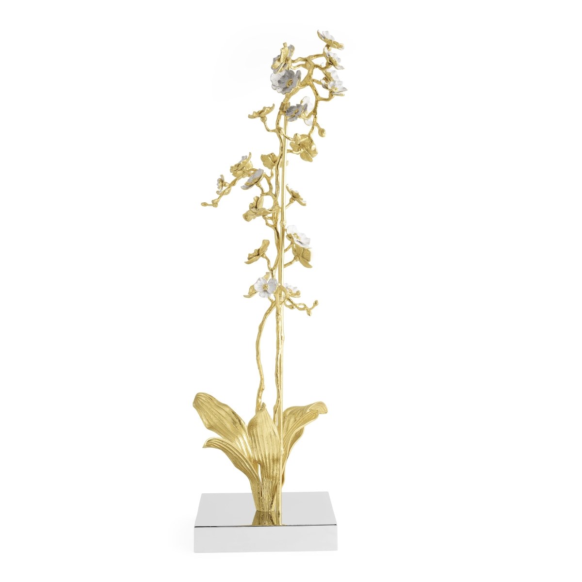 Exquisite Handcrafted Orchid Sculpture - Elegant Home Decor for Living Room, Office & Wedding Centerpiece
