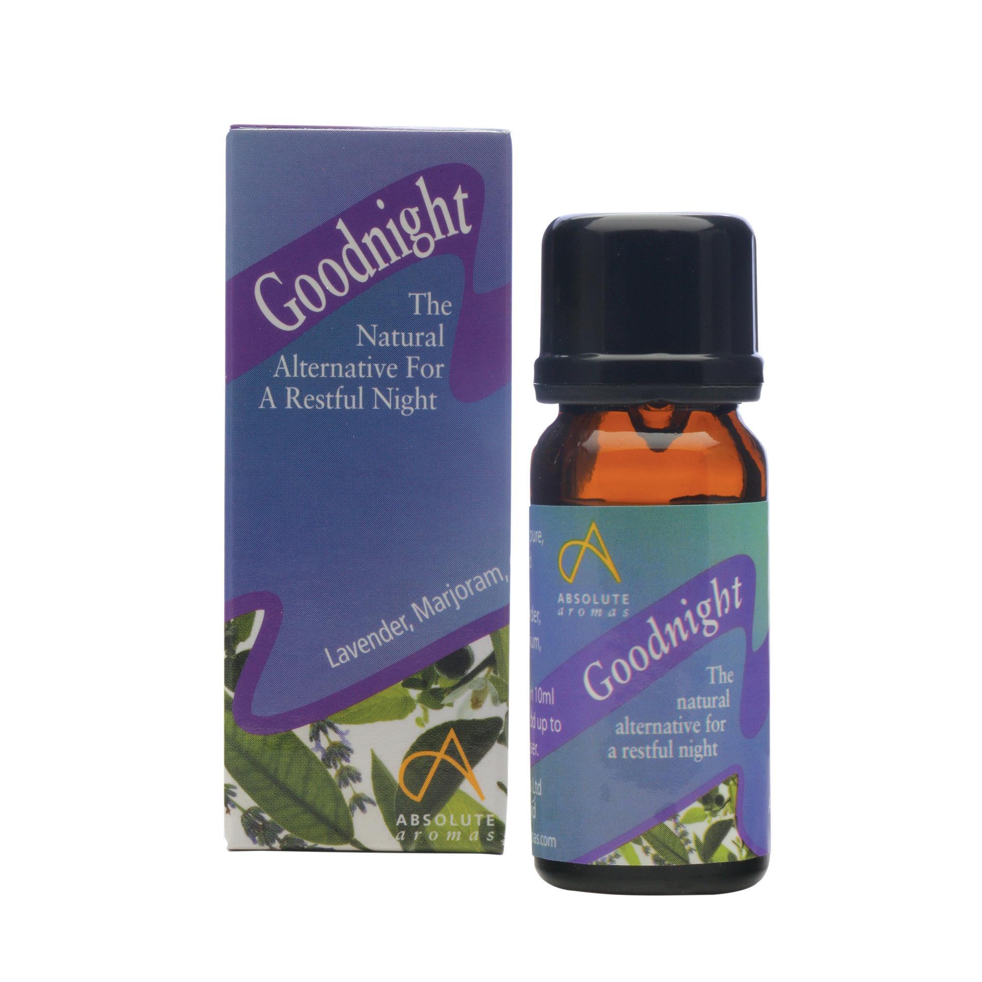Absolute Aromas Goodnight Aromatherapy Essential Oil Blend - 10mL for Relaxation & Sleep - Perfect for Diffusers, Massage & Bedtime Rituals