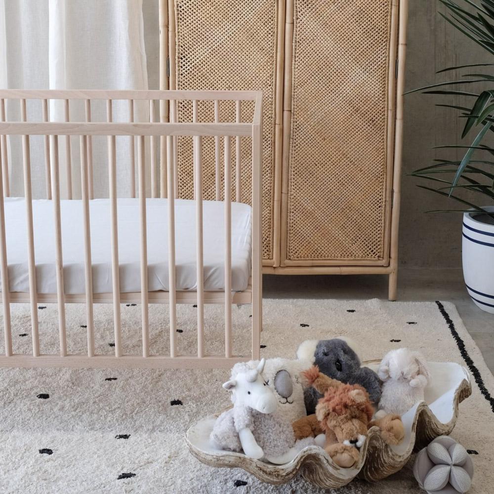 100% Organic Bamboo Fitted Crib Sheet - Hypoallergenic & Breathable Baby Bedding - Silver - Perfect for Nursery, Daycare & Travel Cribs