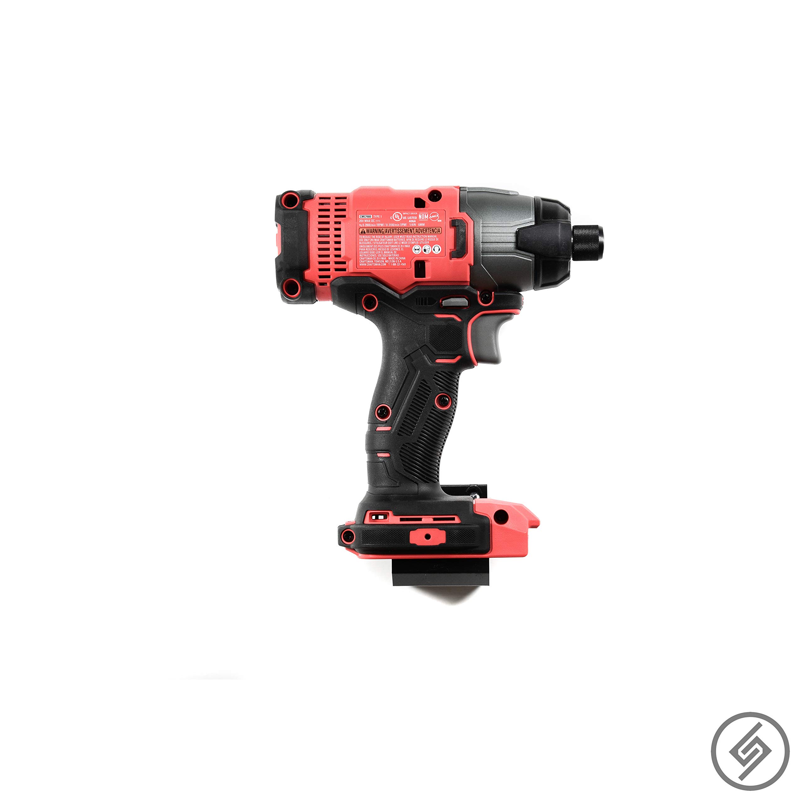 **Spartan Mounts Wall Hook Holder for Craftsman 20V Tools - Heavy Duty Low Profile Bracket for Power Tool Storage & Garage Organization - Perfect for DIY Craft Room & Workshop Accessories**