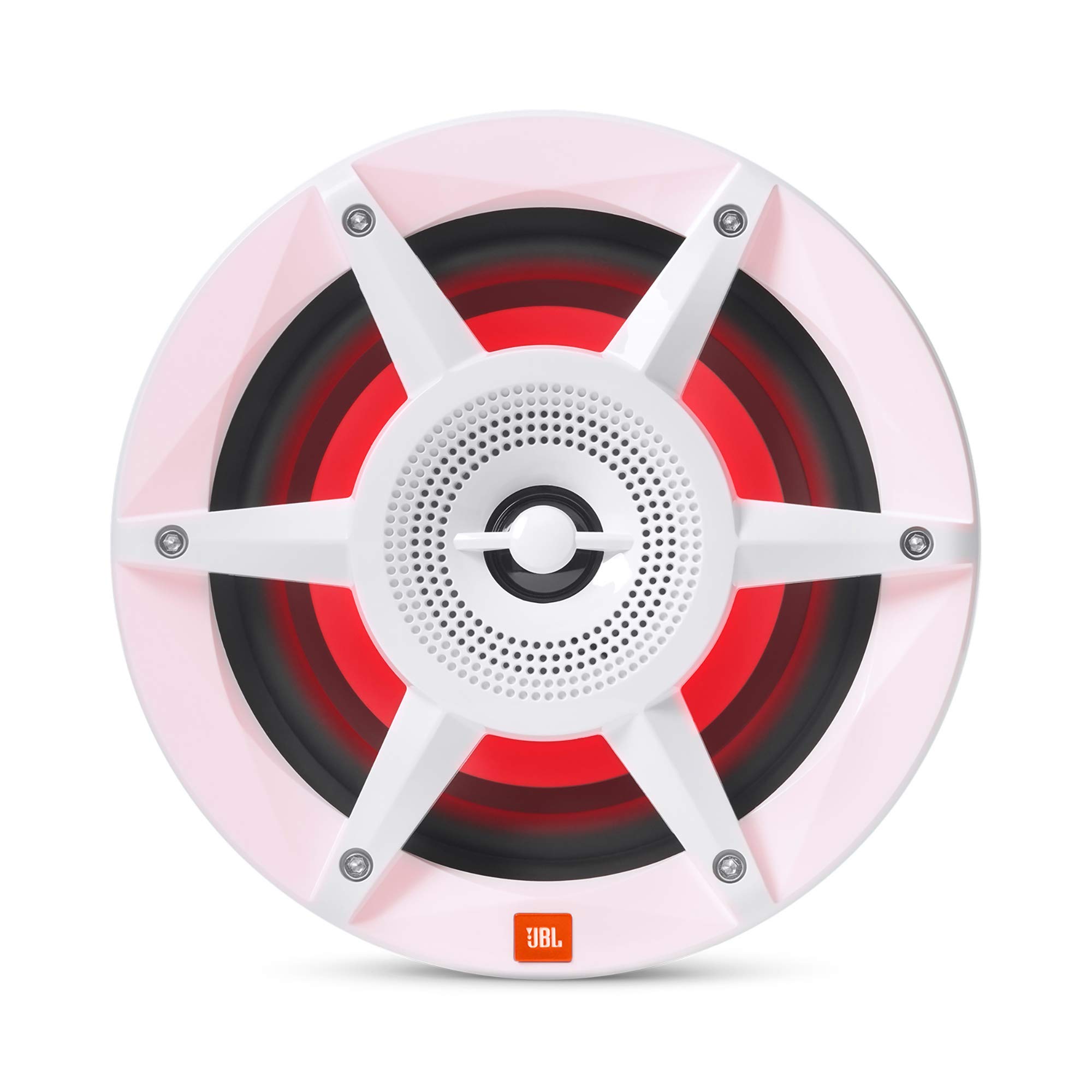 JBL 6.5 Inch Coaxial Marine RGB Speakers - White Stadium Series STADIUMMW6520AM (Renewed) - Waterproof Boat Audio for Outdoor, Pool Party & Marine Use