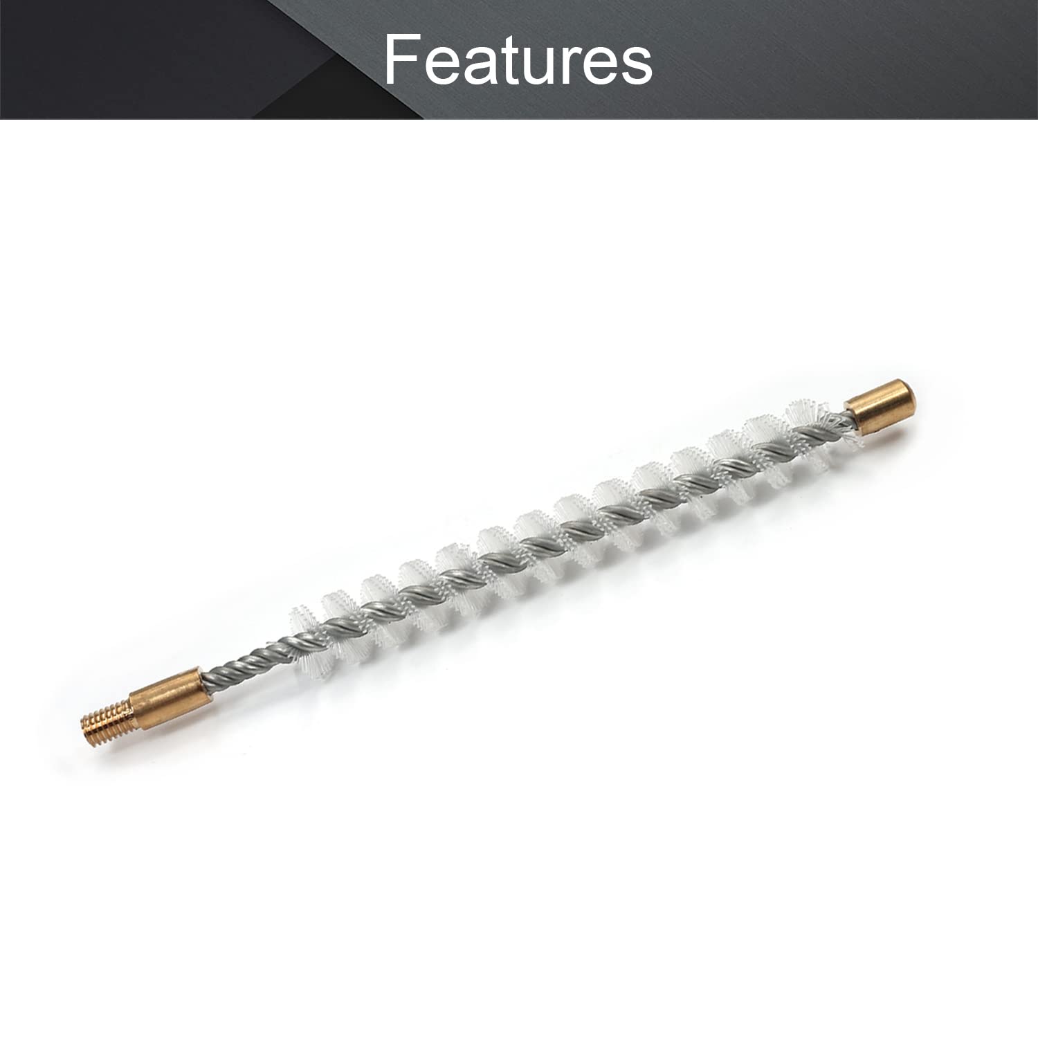 Othmro 0.49 Inch Diameter Bristle Brushes - Dryer Vent Cleaner Kit, Refrigerator Coil Cleaning Tool with Long Flexible Pipe - Perfect for Fridge, Freezer, AC Unit and HVAC System Maintenance (White)