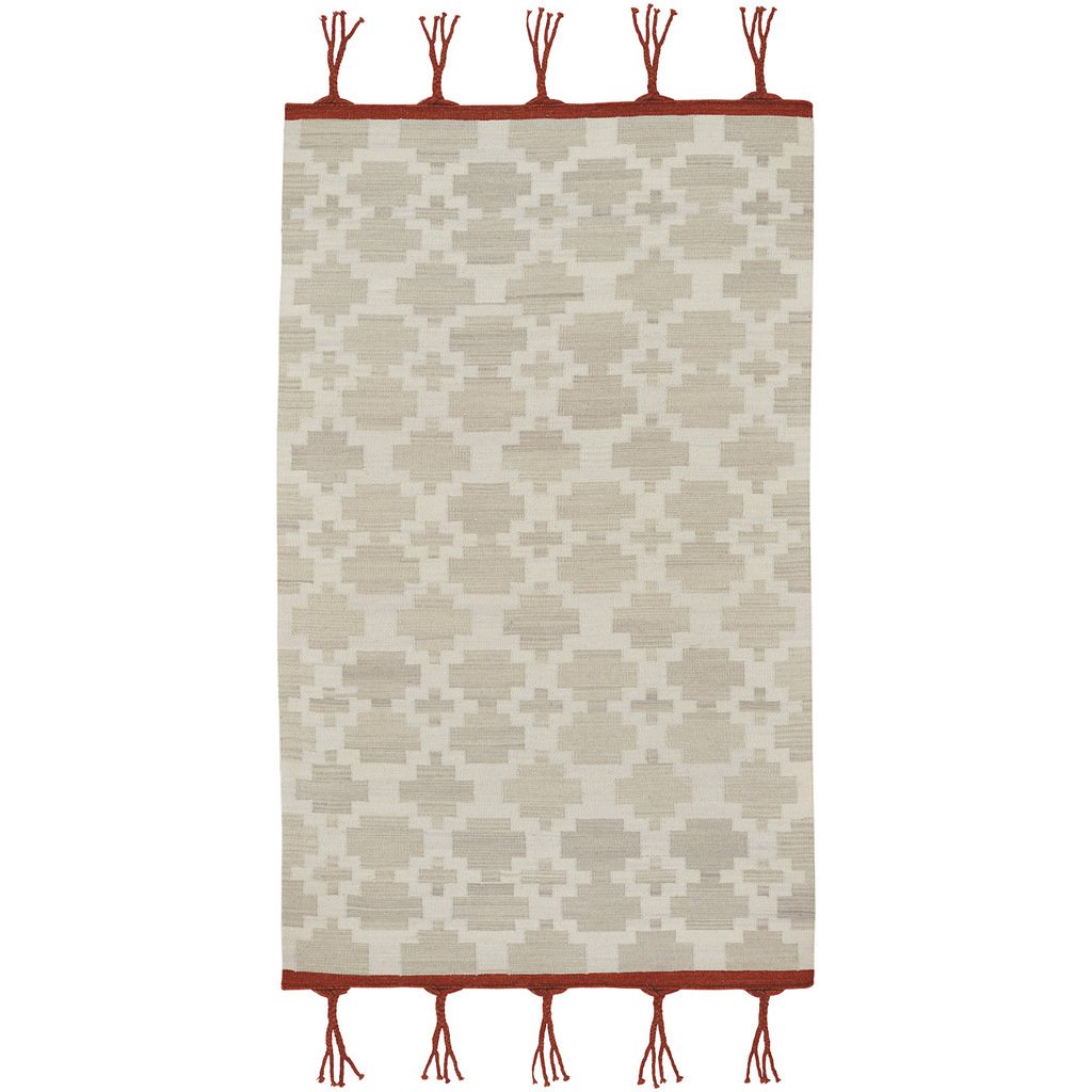 Premium Valla Oyster Wool Rug 3x5 Feet - Soft Handmade Area Rug for Living Room, Bedroom - Natural Fiber Floor Mat for Cozy Home Decor (1 in Stock)