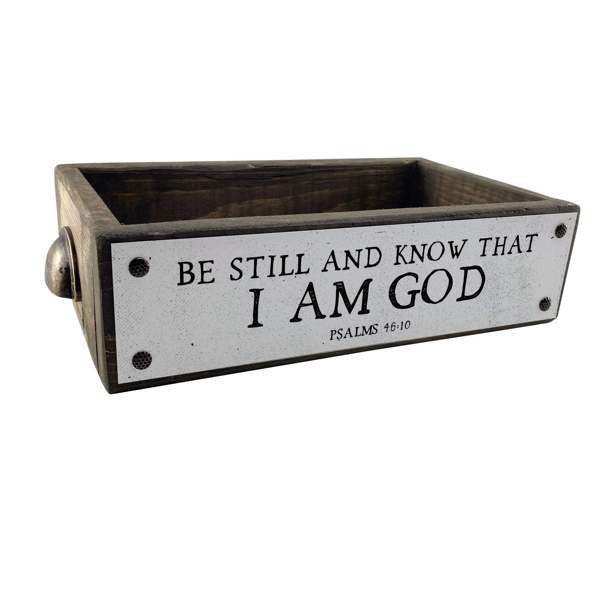 ANVEVO Bible Verse Wood Box - Rustic Farmhouse Home Decor for Storage & Display