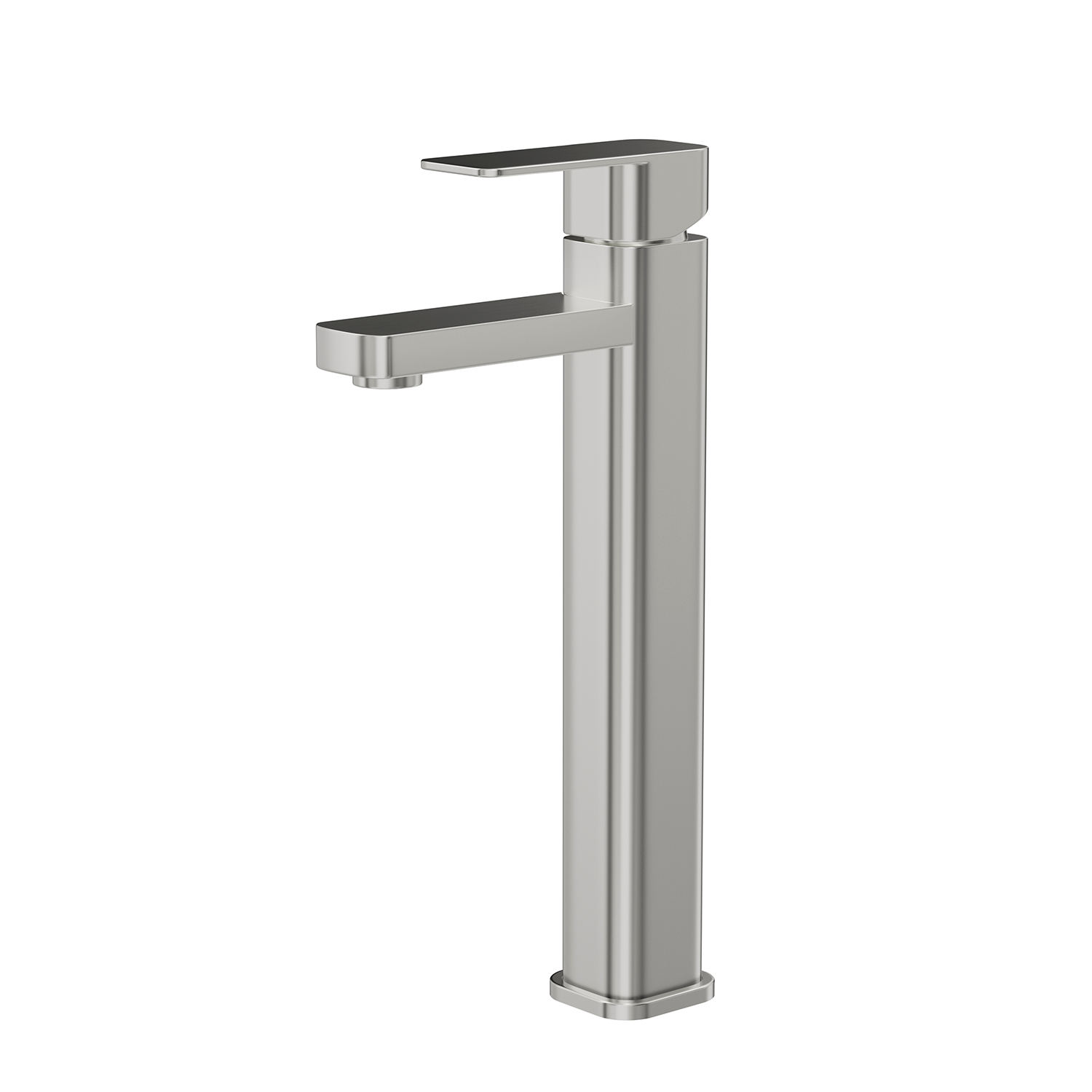DAX 6941B Matte Black Single Handle Bathroom Faucet - Modern Waterfall Design for Sink Vanity, Powder Room & Guest Bath Installation