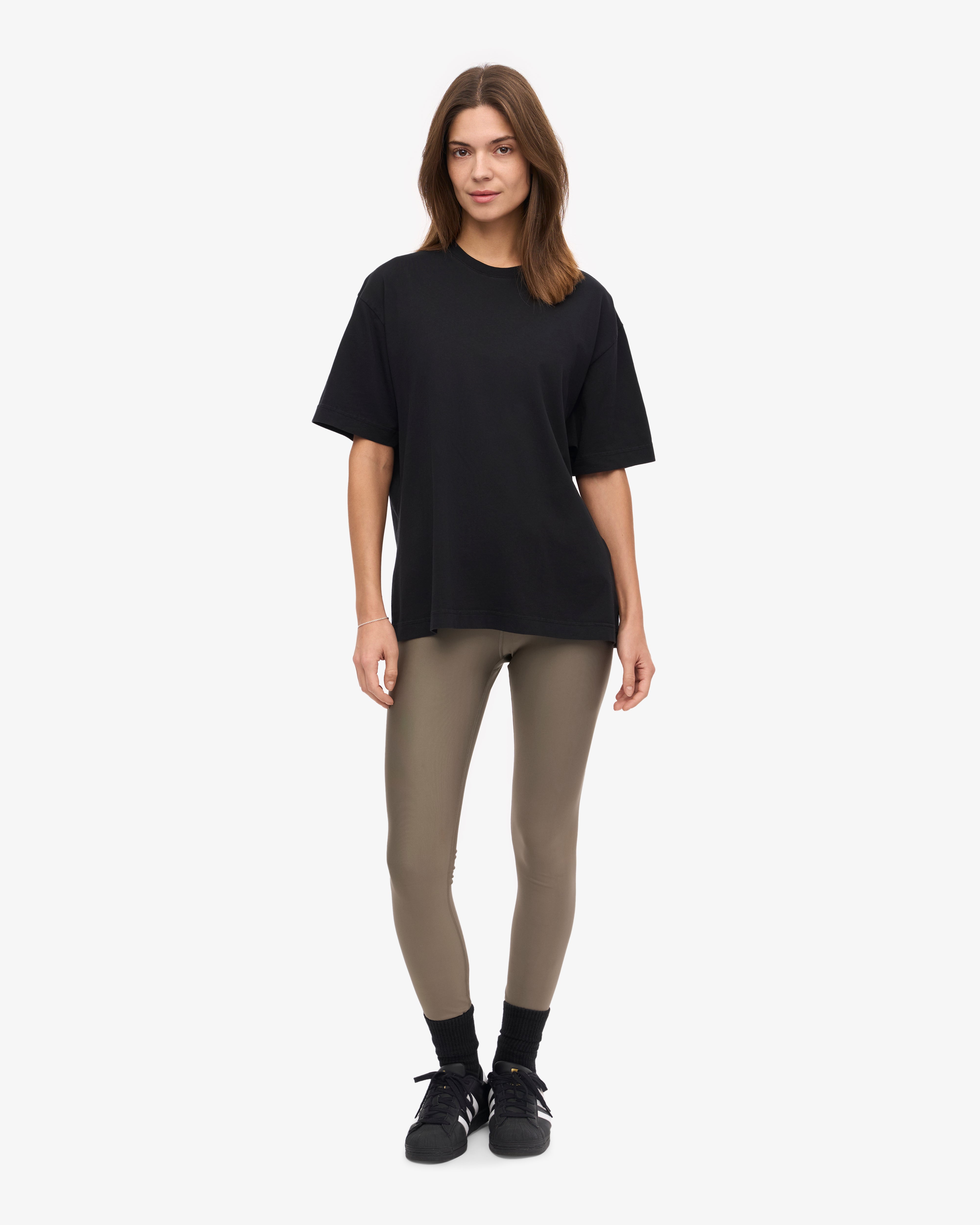 Oversized Organic Cotton T-Shirt for Women - Deep Black | Soft & Comfortable Casual Wear for Everyday Outfits