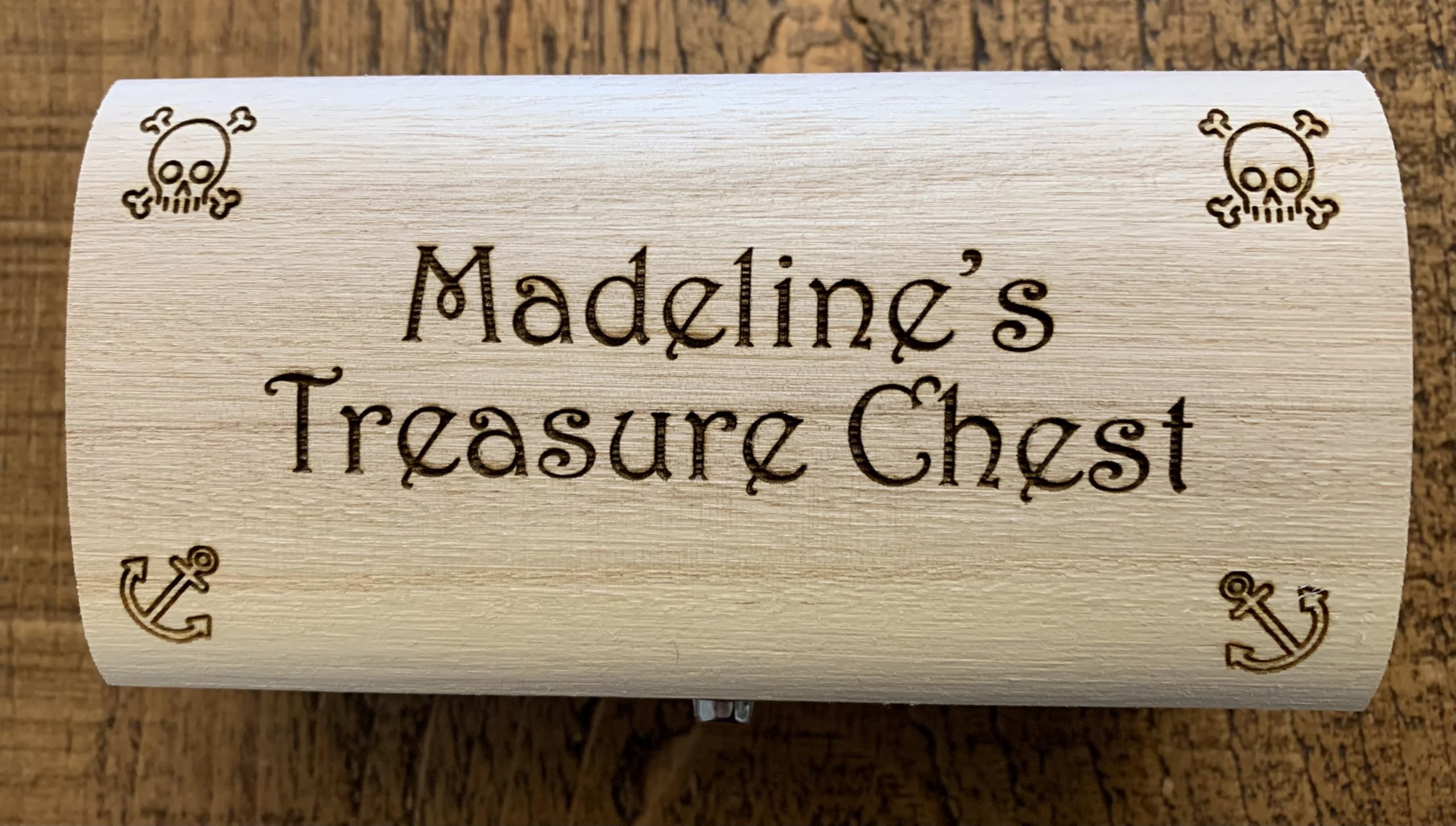 Personalized Wooden Keepsake Box - Pirate Treasure Chest Gift for Kids, Jewelry & Collectibles Storage - Perfect for Birthday Gifts, Memory Box for Children's Room Decor