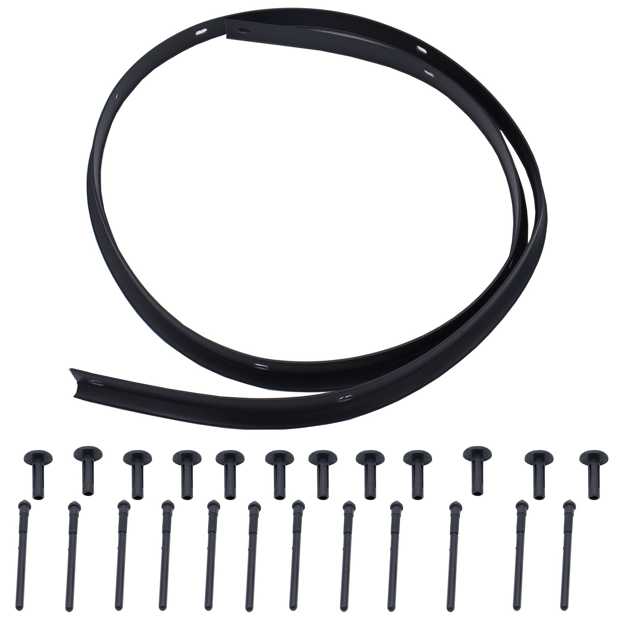 2008-2019 Dodge Challenger Front Bumper Fascia Hood Seal Kit with Rivets | Weatherproof Protection for Car Body | Perfect for DIY Auto Repair & Off-Road Protection