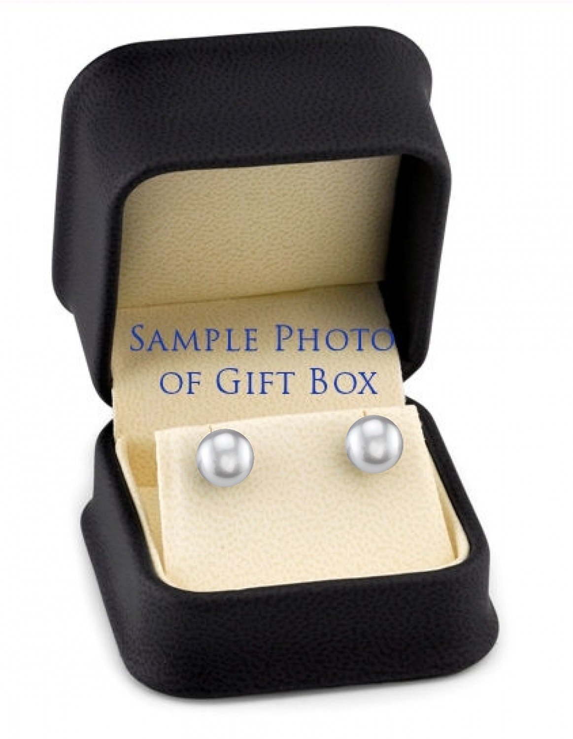 THE PEARL SOURCE Sterling Silver Round Genuine White Freshwater Cultured Pearl Leverback Earrings for Women | Elegant Jewelry Gift for Brides, Anniversary & Special Occasions
