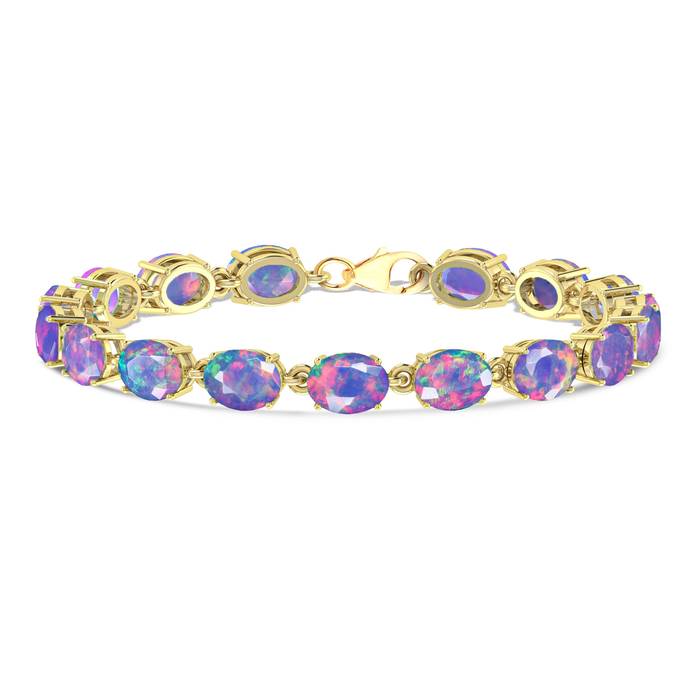 Natural White Fire Opal Gemstone Tennis Bracelet for Women - Elegant Jewelry Gift for Wedding, Anniversary & Special Occasions