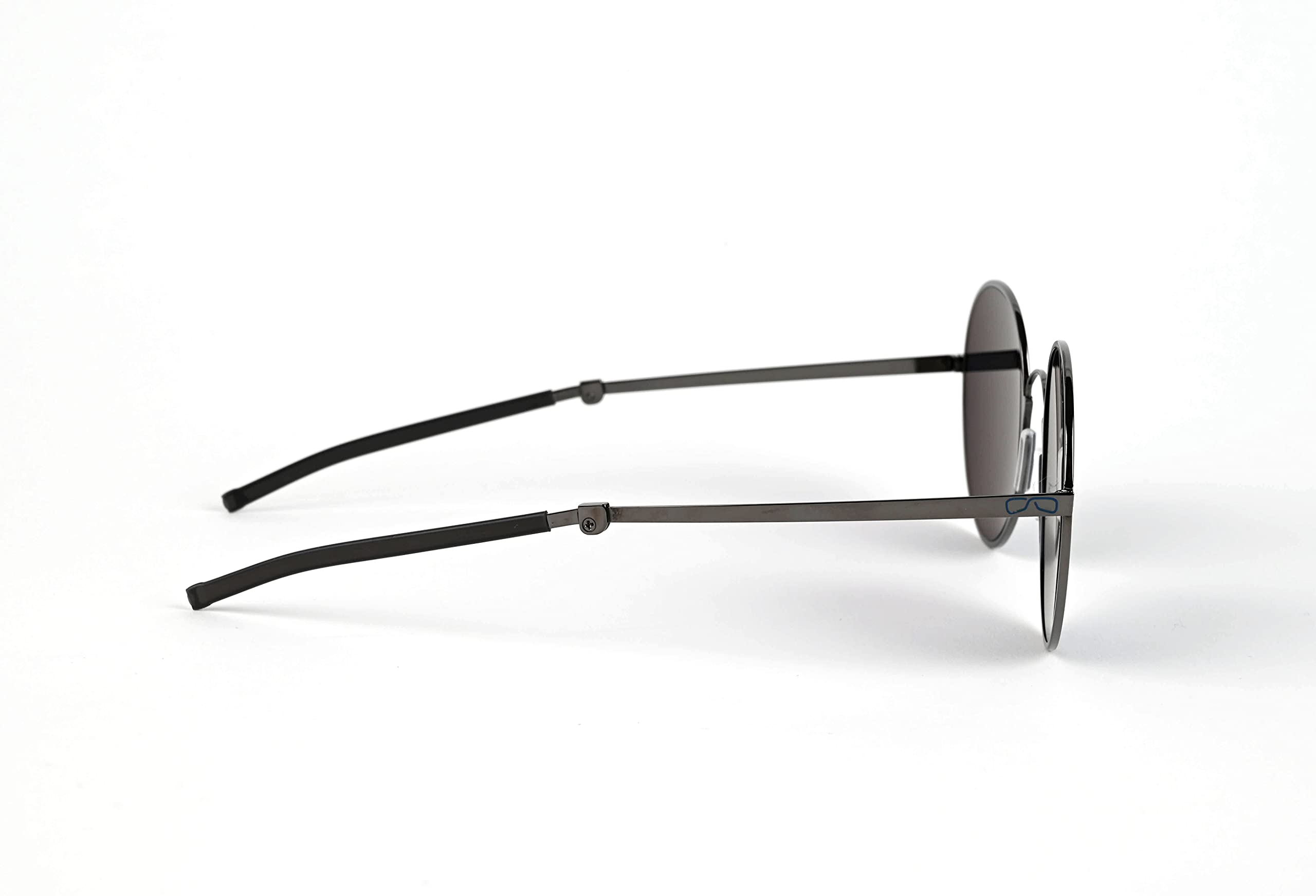 ThinOptics Milano Aluminum Case with Round Polarized Sunglasses - Stylish & Lightweight for Outdoor Activities, Travel, and Driving