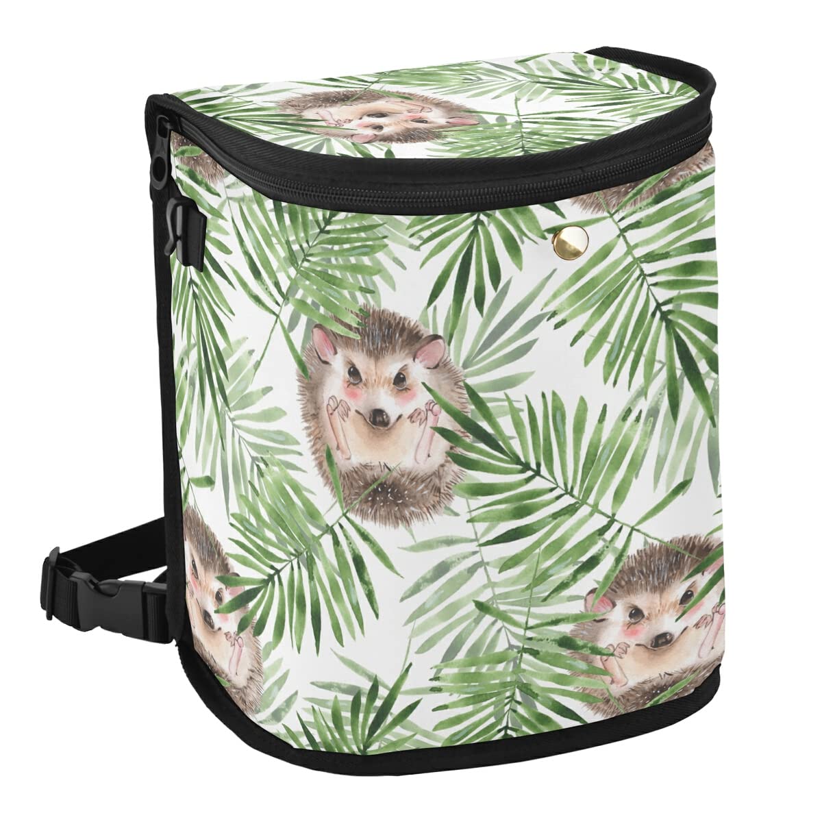 Leak-Proof Car Trash Can with Lid - MCHIVER Hedgehog Design Automotive Garbage Bin, Dustproof Vehicle Waste Basket for Storage & Organization | Perfect for Road Trips, Commuting & Family Travel Accessories